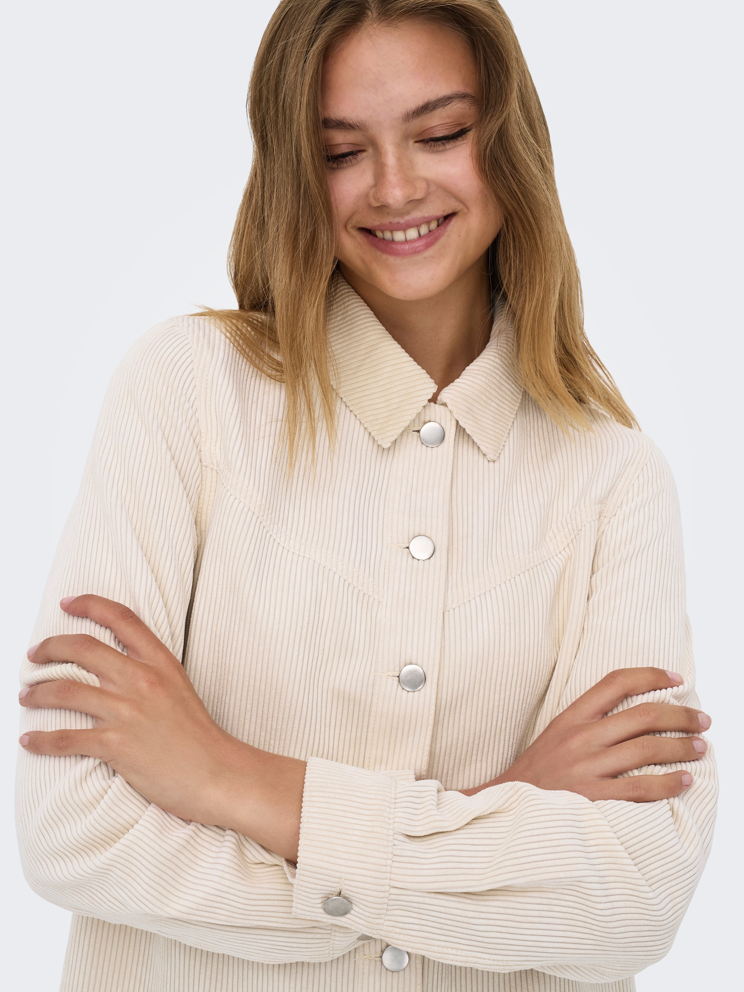 ONLY Cordkleid »ONLTRACY LS A-SHAPE CORD DRESS PNT« Materialmix, regular fit