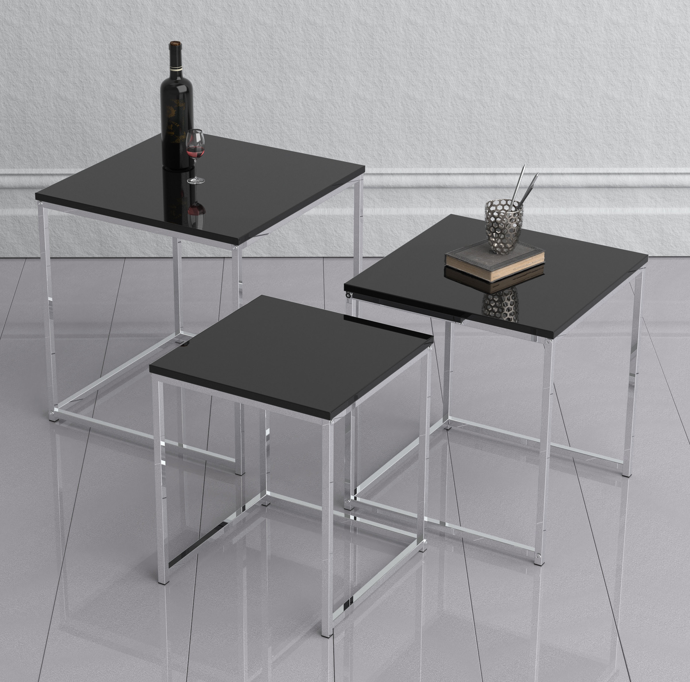 VCM Beistelltisch »3-tlg. Set Beistelltisch Couchtisch Sofatisch«