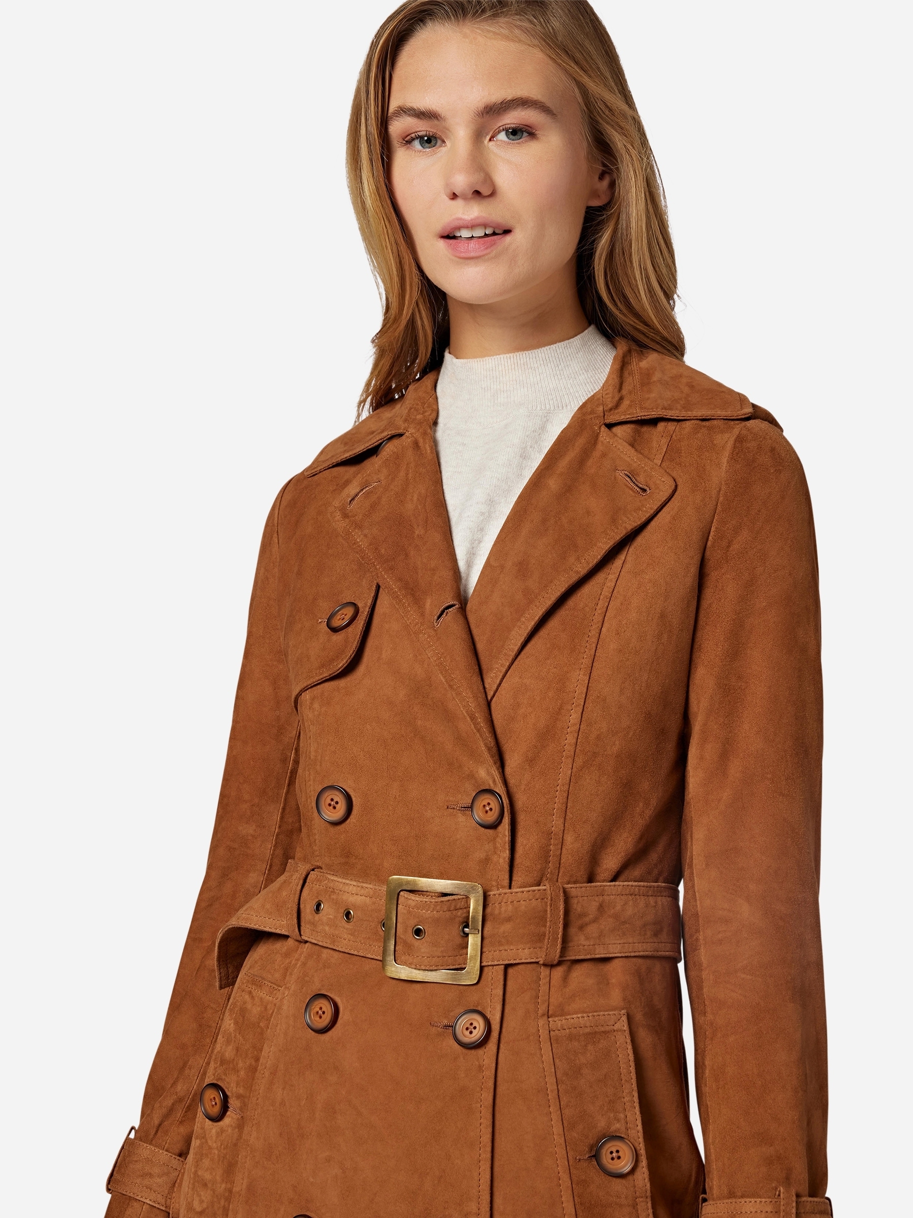 RICANO Trenchcoat »Mantel Gloria« Handgefertigt aus echtem Leder