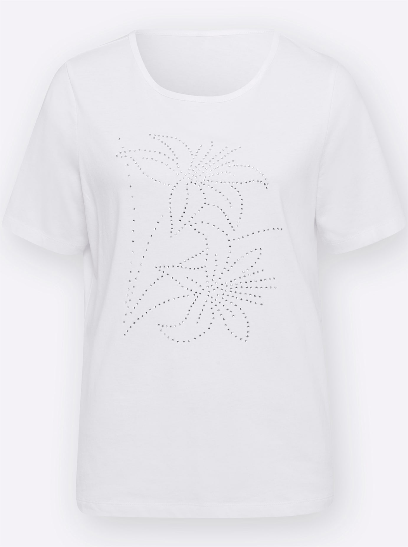 T-shirt Manches Courtes Femme Blanc Taille 56 Classic Basics 2