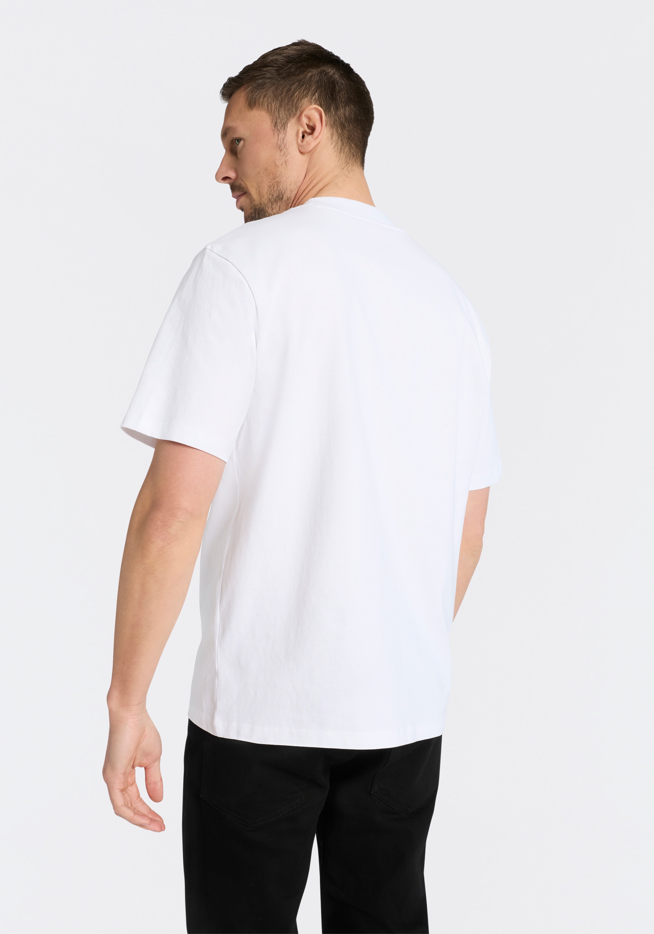 HUGO pour homme. 50488330 T-shirt Dapolino blanc (L), Casuel, Coton, Manche courte 8