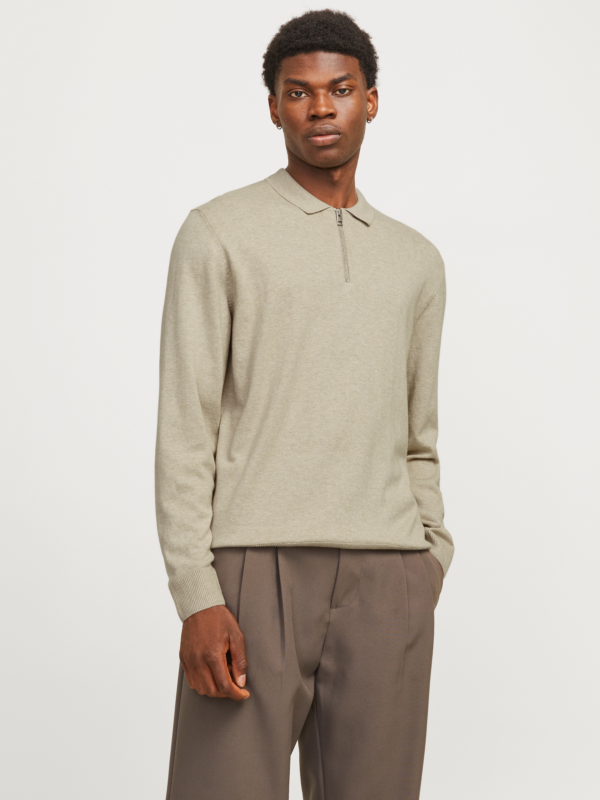 Jack & Jones "JJEEMIL KNIT POLO HALF ZIP LS NOOS" mit Polo Kragen günstig online kaufen