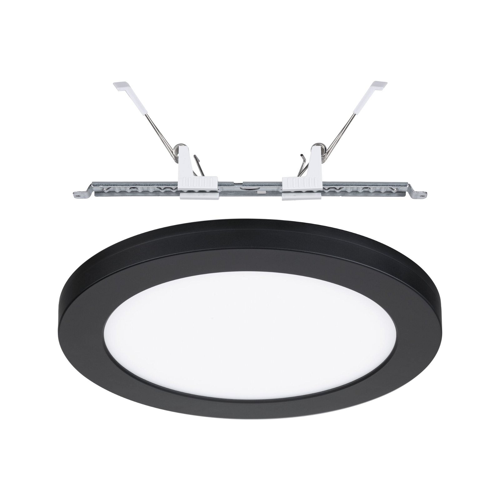 Paulmann LED Einbauleuchte »2in1 Cover-it rund 225mm 16,5W 1200lm 4000K Chrom matt« 1 Stk. Neutralweiß Einbaupanel