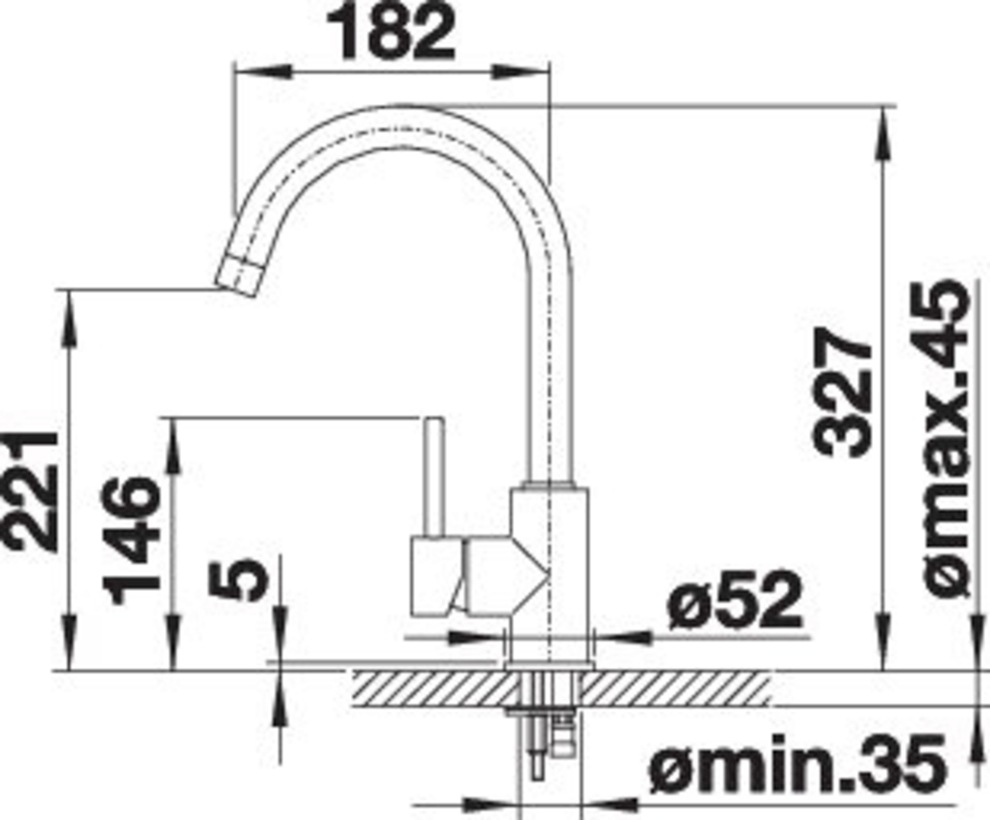 Blanco Küchenarmatur »MIDA« Rohrauslauf