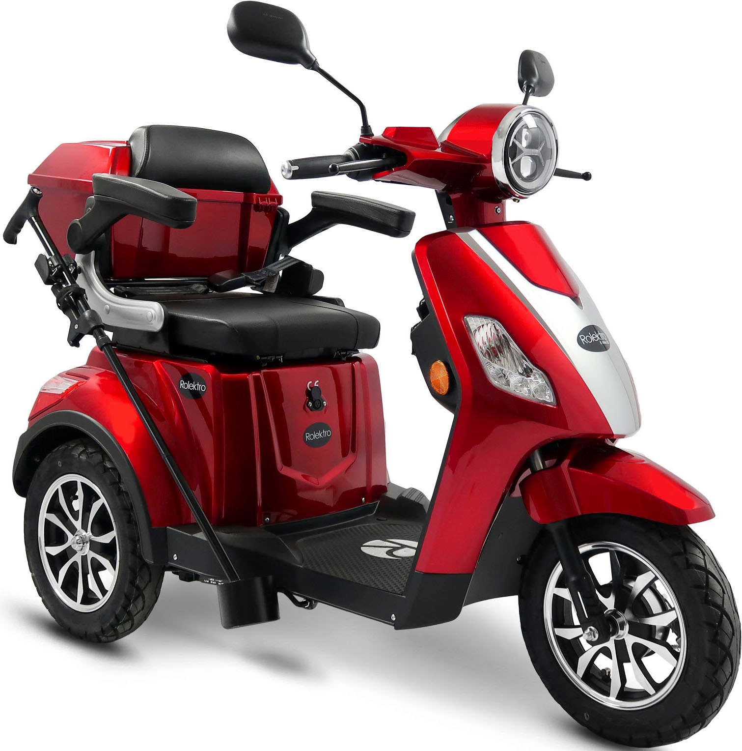 Rolektro Elektromobil »Rolektro E-Trike 25 V.3, Lithium Akku«, 1000 W, 25 km/h, (mit Topcase)