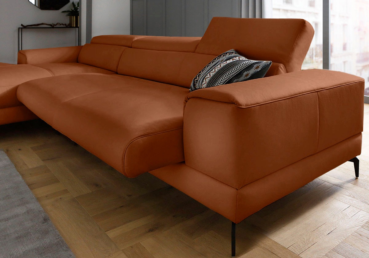 Thumbnail - W.SCHILLIG Ecksofa "piedroo, Designsofa mit tollem Sitzkomfort, bequem, L-Form", Kopfteilverstellung, wahlweise mit Sitz...