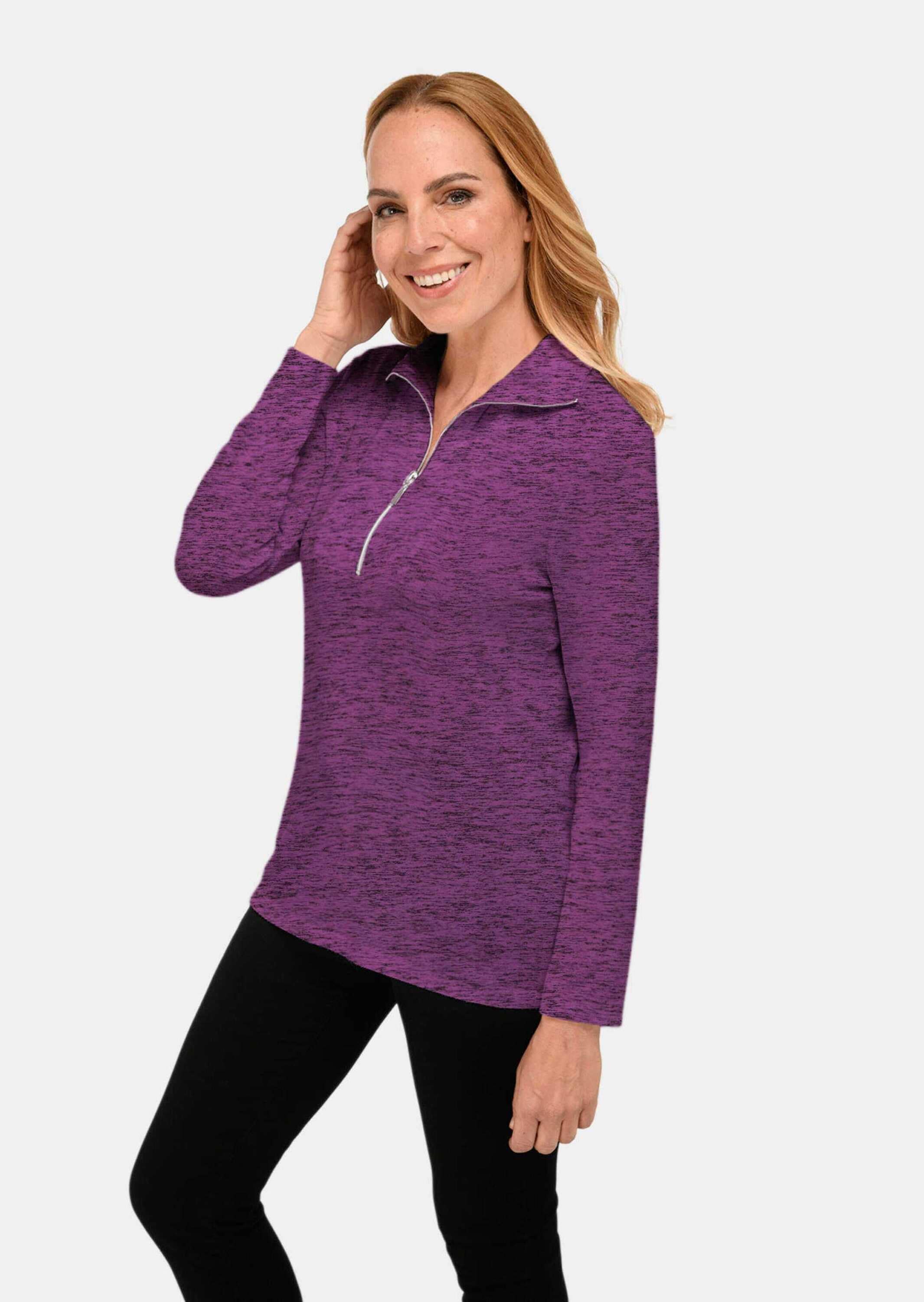 GOLDNER Longpullover »Flausch-Shirt Flauschiges Troyer- Shirt«