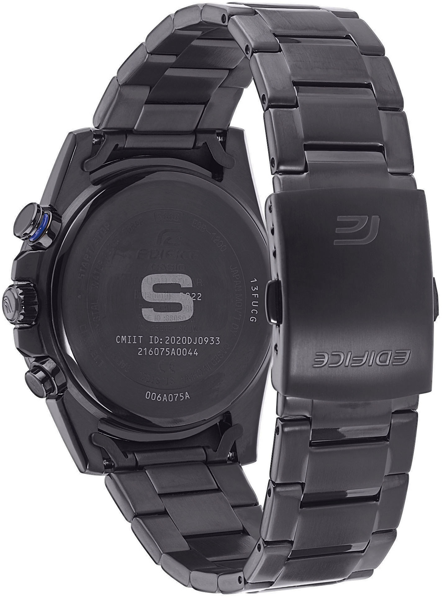 CASIO EDIFICE Smartwatch »EQB-1200DC-1AER«, (Solaruhr, Armbanduhr, Herrenuhr, Bluetooth, Stoppfunktion, Saphirglas)