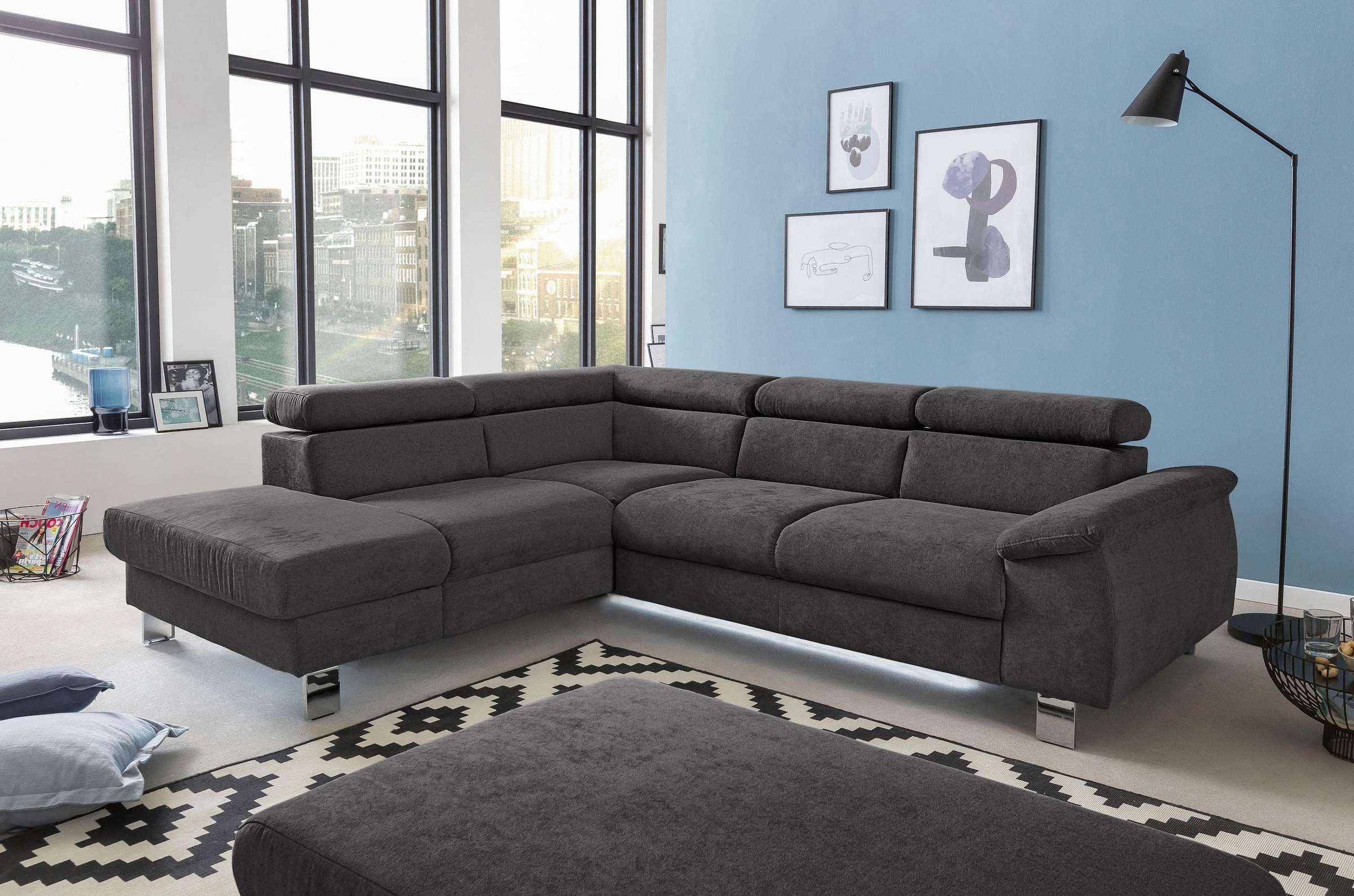COTTA Polstergarnitur "Komaris L-Form", (Set), Set bestehend aus: Ecksofa m günstig online kaufen