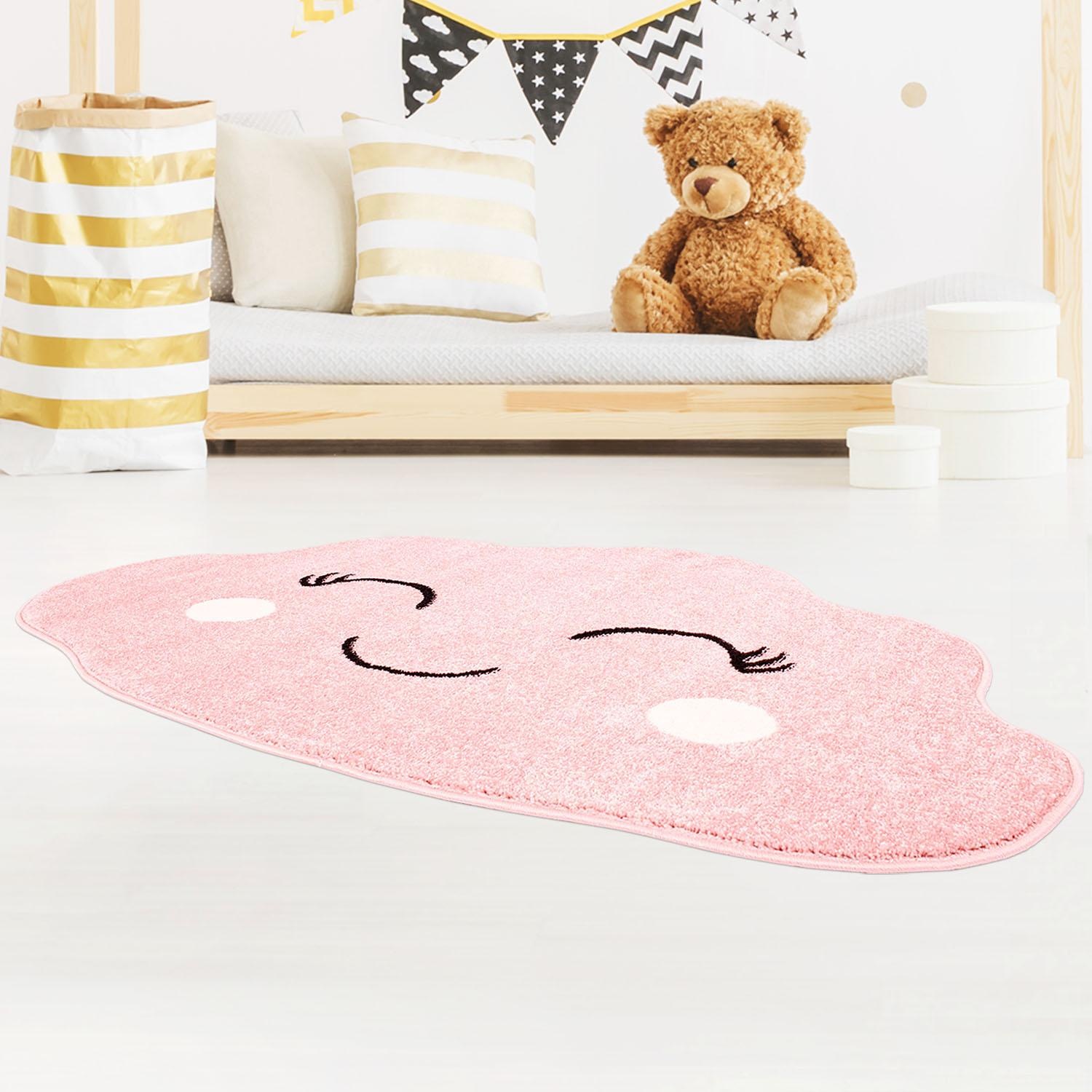 Carpet City Kinderteppich »Bubble Kids 1324-X«, wolkenförmig, 11 mm Höhe, Wolken-Teppich, Weicher Flor, Pflegeleicht, Kinderzimmer