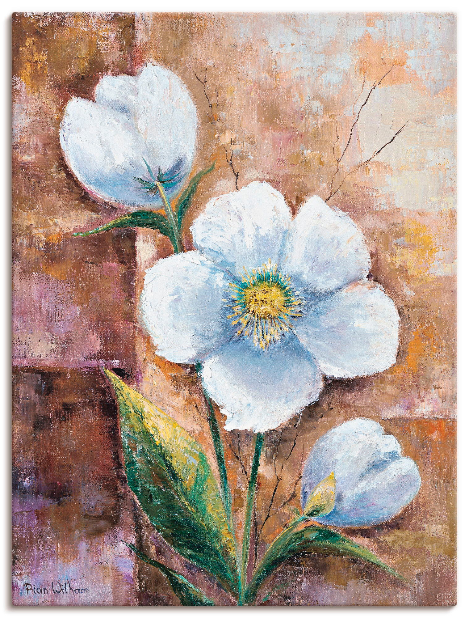 Artland Leinwandbild "Es ist ein Traum", Blumen, (1 St.), auf Keilrahmen gespannt