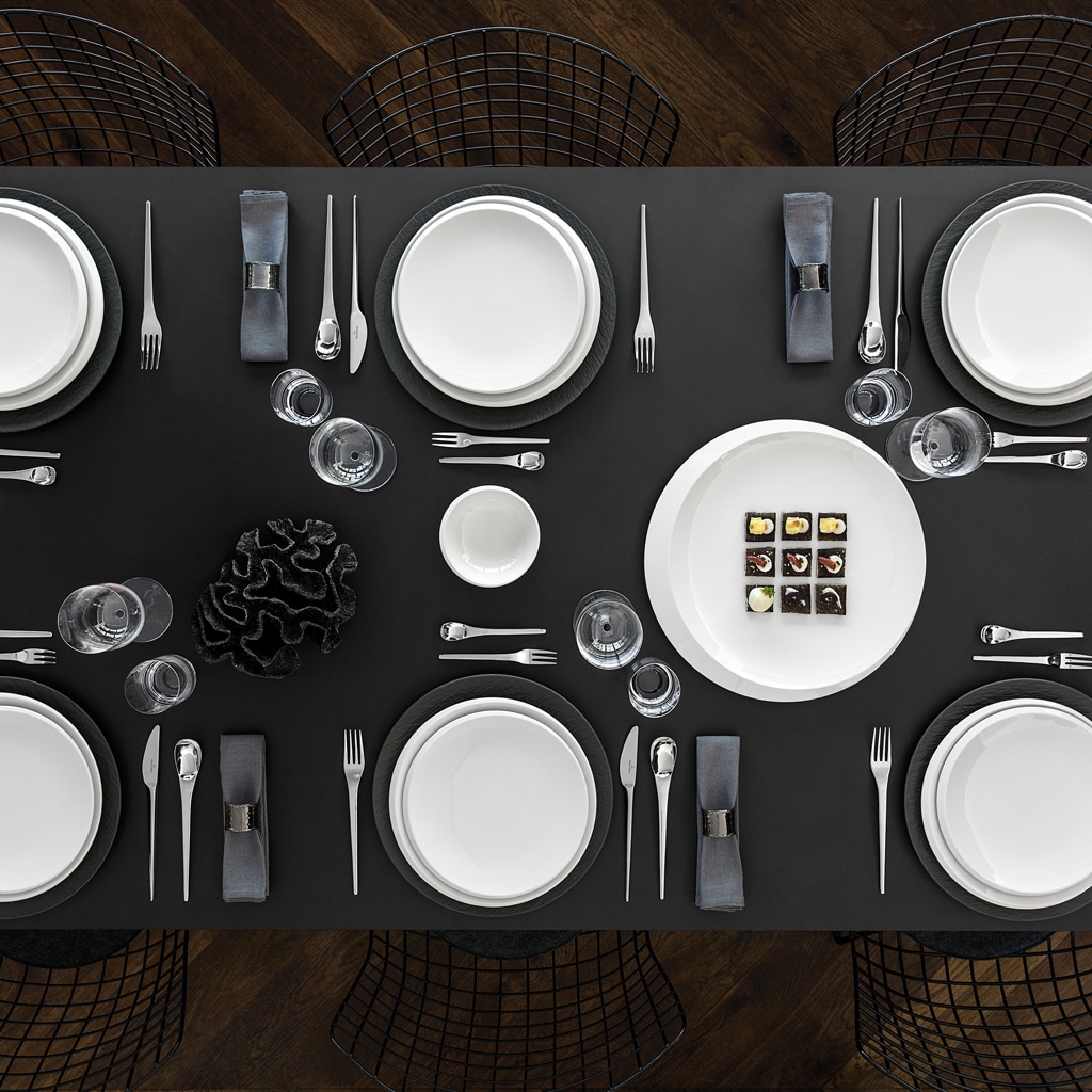 Villeroy & Boch Esslöffel »Tafellöffel NewMoon 218 mm 6er Set silber« Spülmaschinenfest