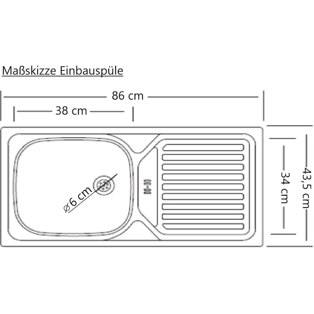 Kochstation Küchenzeile »KS-Wien«, Breite 270 cm, wahlweise mit E-Geräten