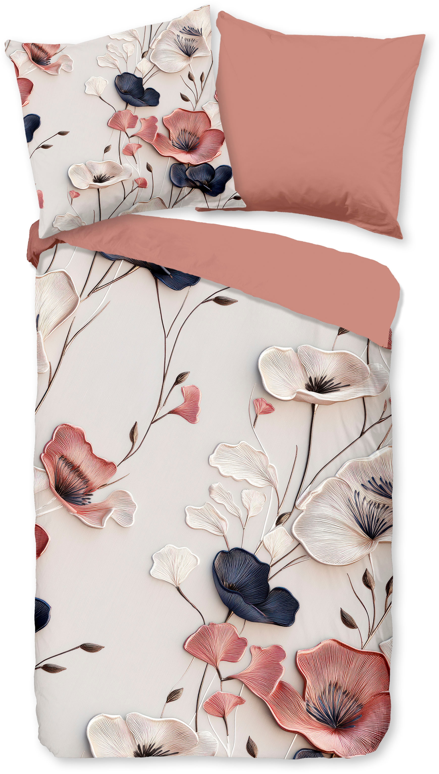 good morning Wendebettwäsche »Samos« 2 100% Baumwolle, Renforcé, Reißverschluss, Wendeoptik, Abstrakt