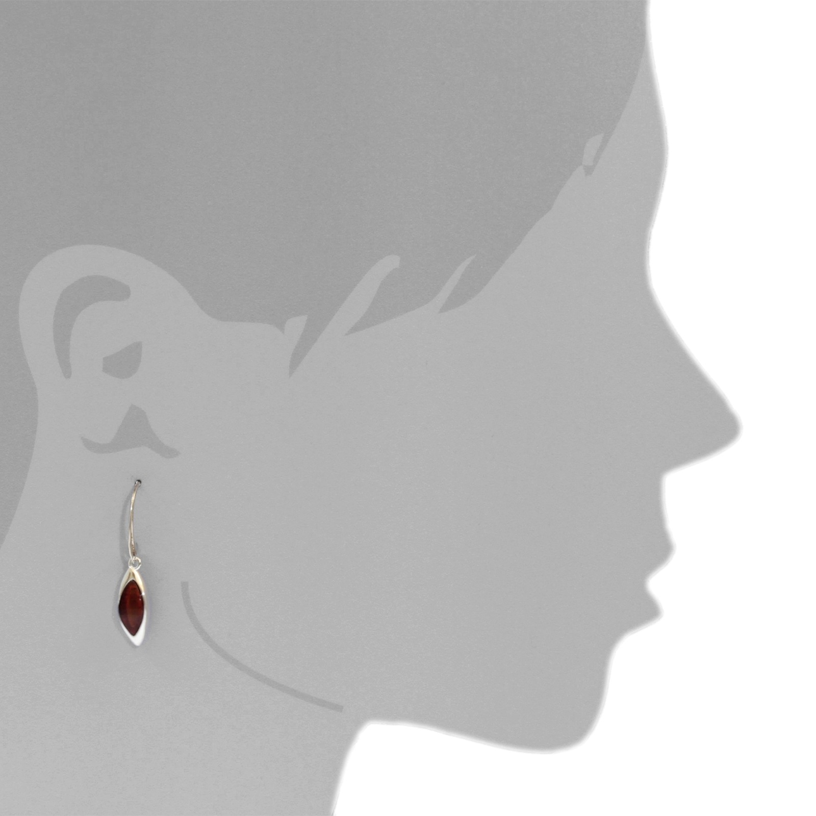 OSTSEE-SCHMUCK Paar Ohrhänger »- Tonje - Silber 925/000 - Bernstein«