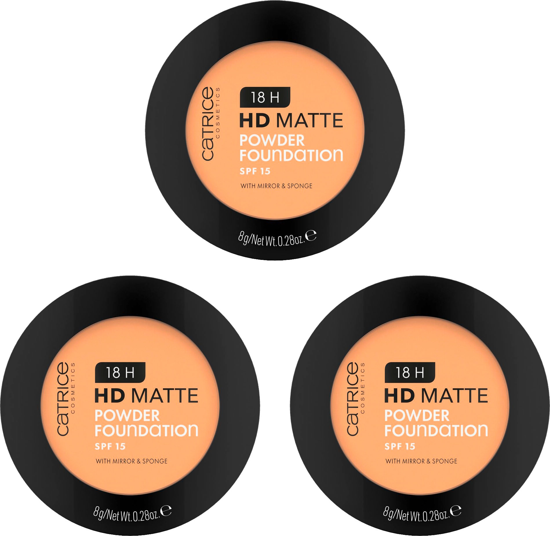 Puder »18H HD Matte Powder Foundation«, (Set, 3 tlg.)