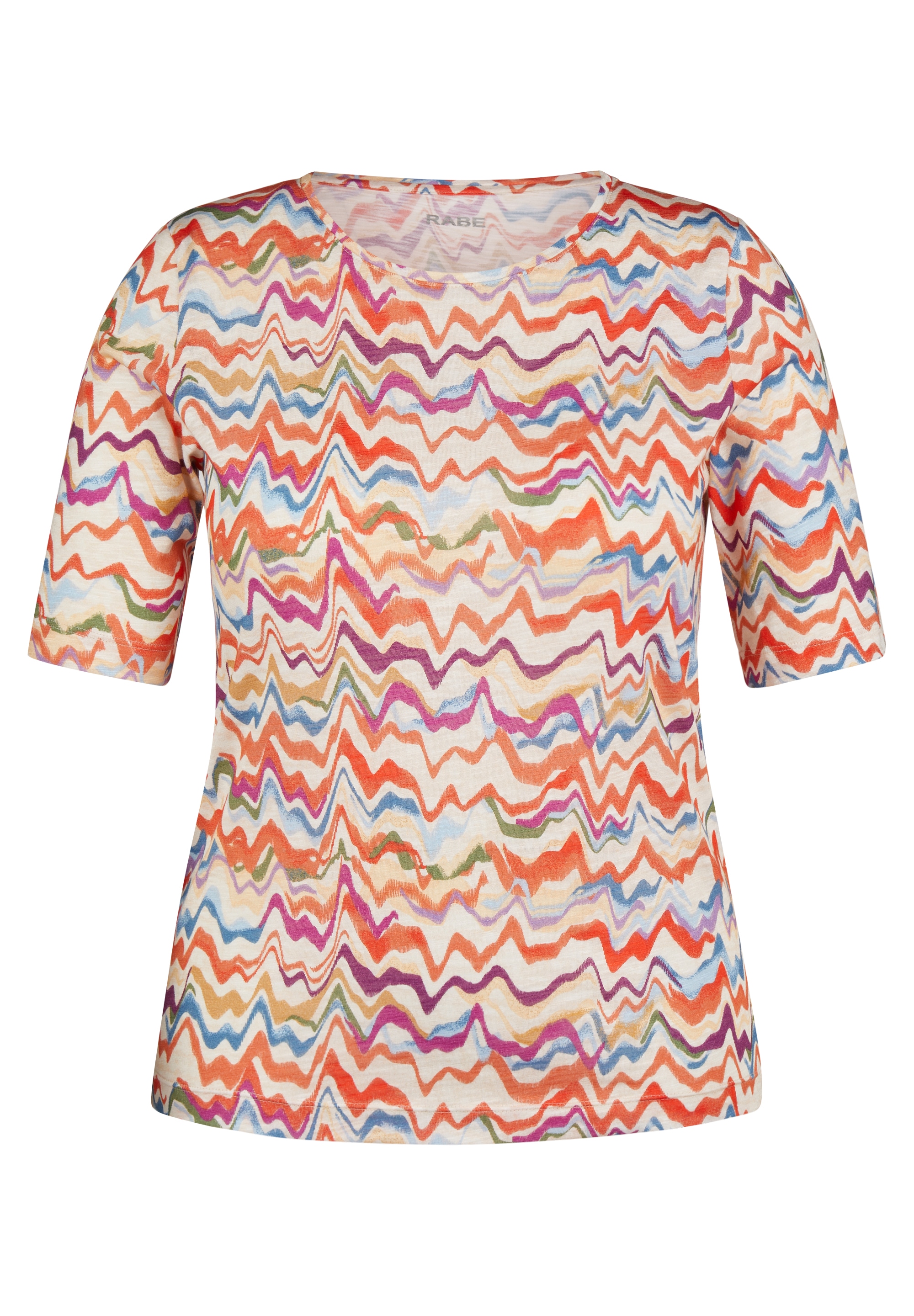 Rabe Rundhalsshirt, mit grafischem Muster