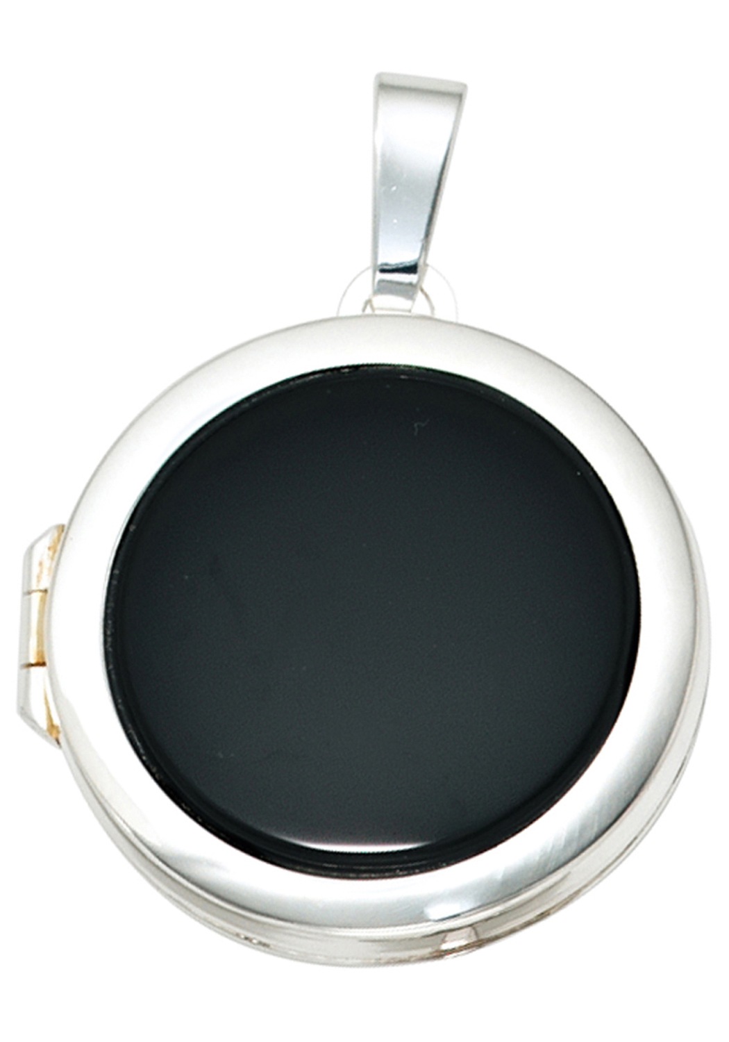 Medallionanhänger JOBO "Anhänger Medaillon rund", silber (silber 925), Schmuckanhänger, Damen, Silber 925 (Sterlingsilber), 925 Silber mit Onyx 3
