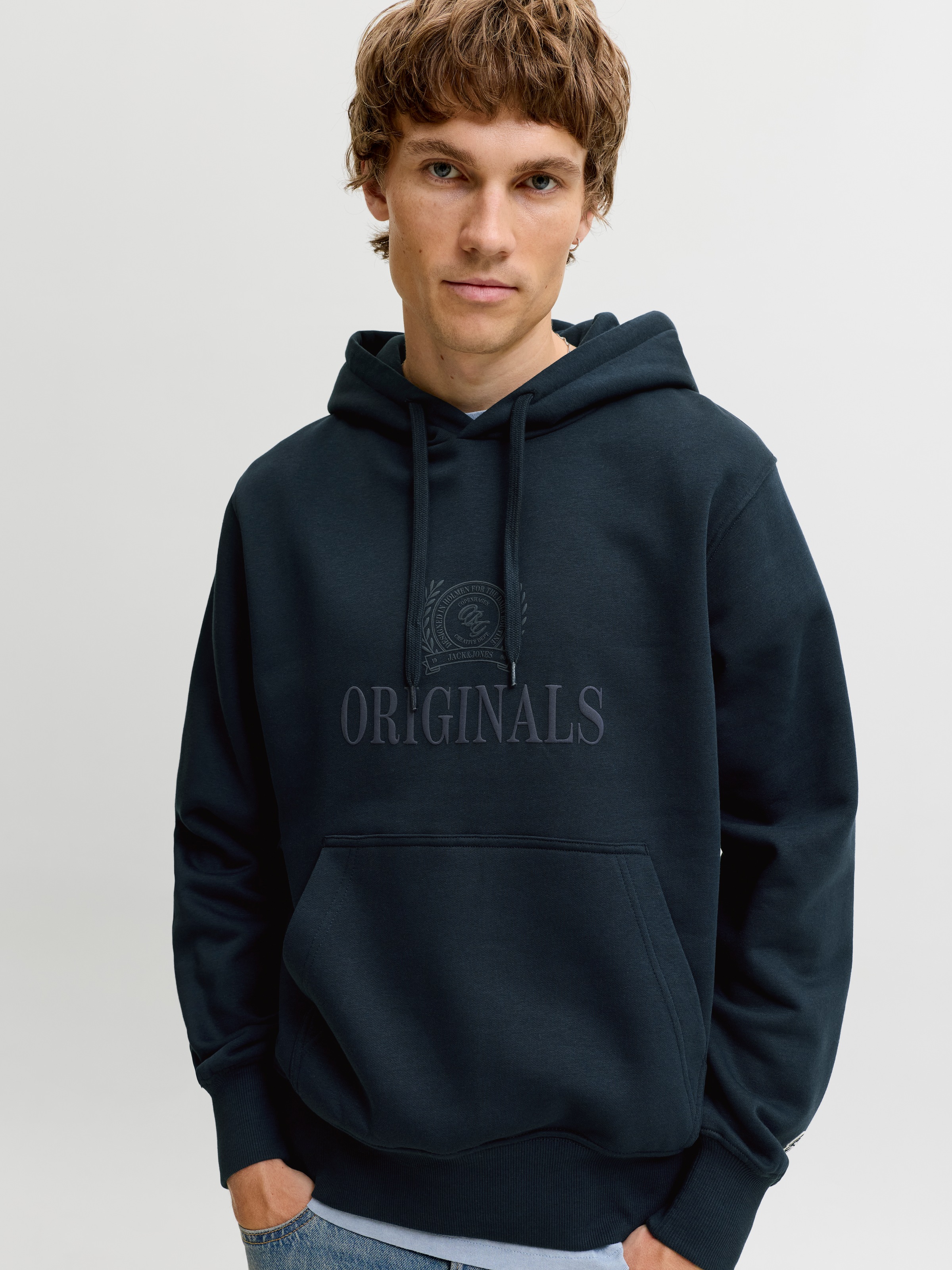 Jack & Jones Kapuzensweatshirt »JORFREDERIKSBERG MONOGRAM SWEAT HOOD SN«, Baumwollmischung, relaxed fit
