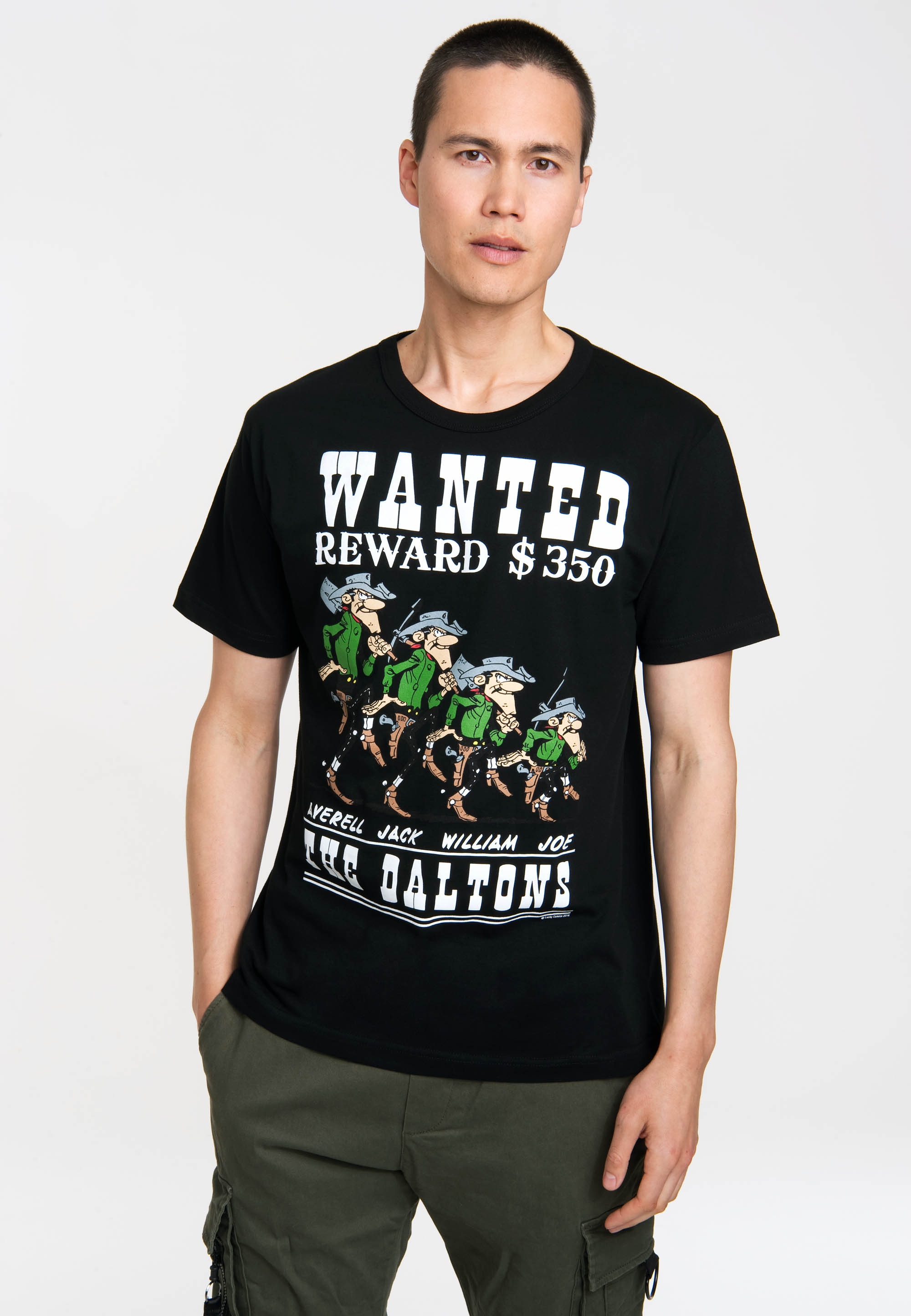 LOGOSHIRT T-Shirt »Lucky Luke - The Daltons - Wanted«, mit coolem Retro-Druck