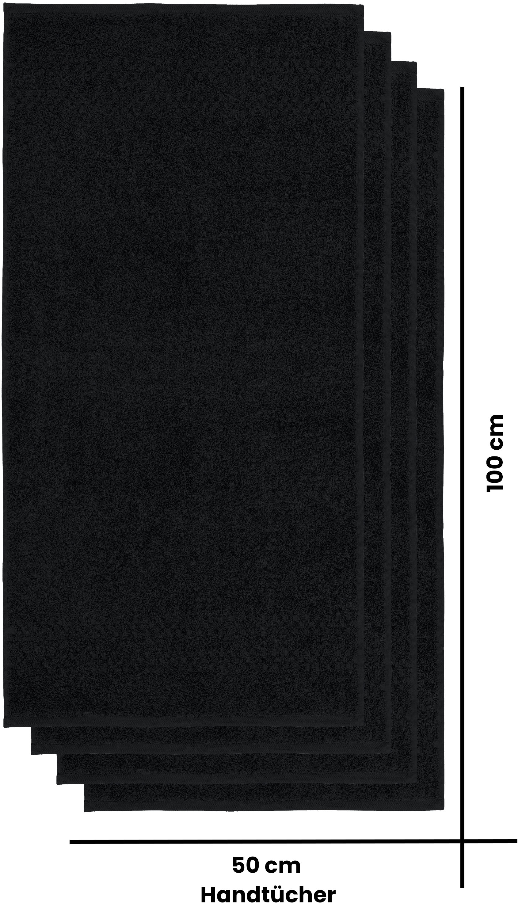 my home Handtuch »Regona, Handtücher (50x100cm), flauschig und weich, 500gr/m²« Premium Handtücher mit Bordüre, Set, 100% Baumwolle, 5 Jahre Garantie