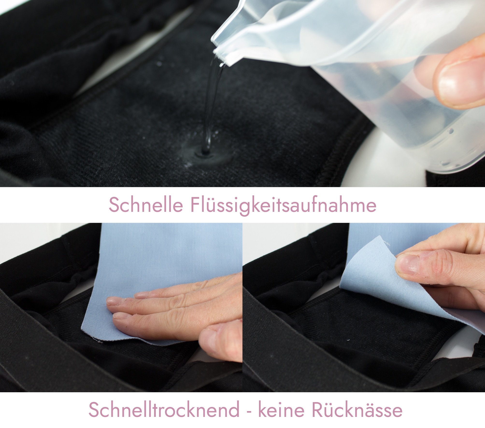 Hydas Inkontinenzslip »mit integrierter dünner, 5-Lagen-Technologie Saugeinlage, High-Waist«, Schutz bei Blasenschwäche, während der Periode oder im Wochenbett
