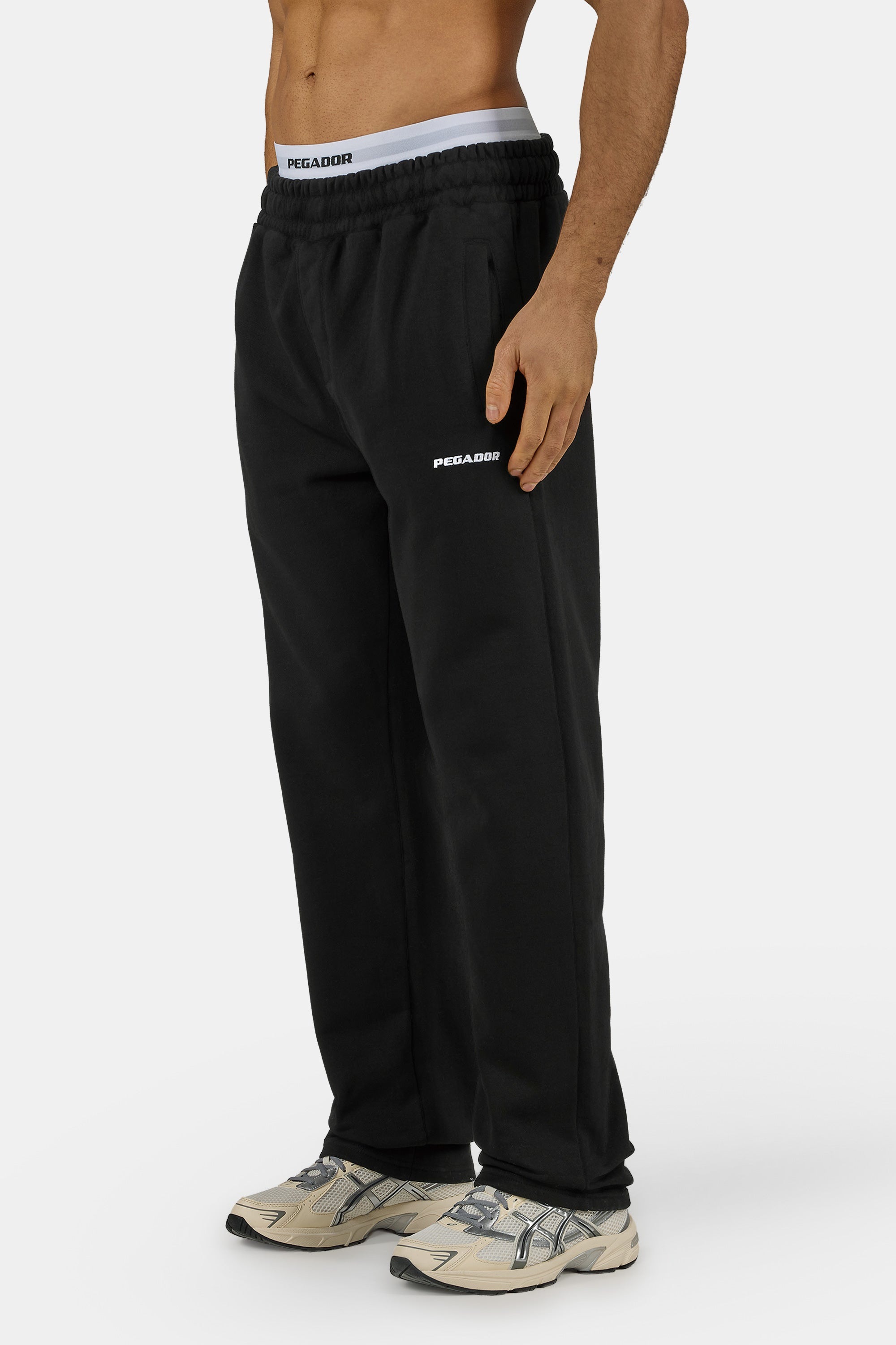 PEGADOR Sweathose »Logo Wide Sweat Pants«  Baumwollmischung, weit