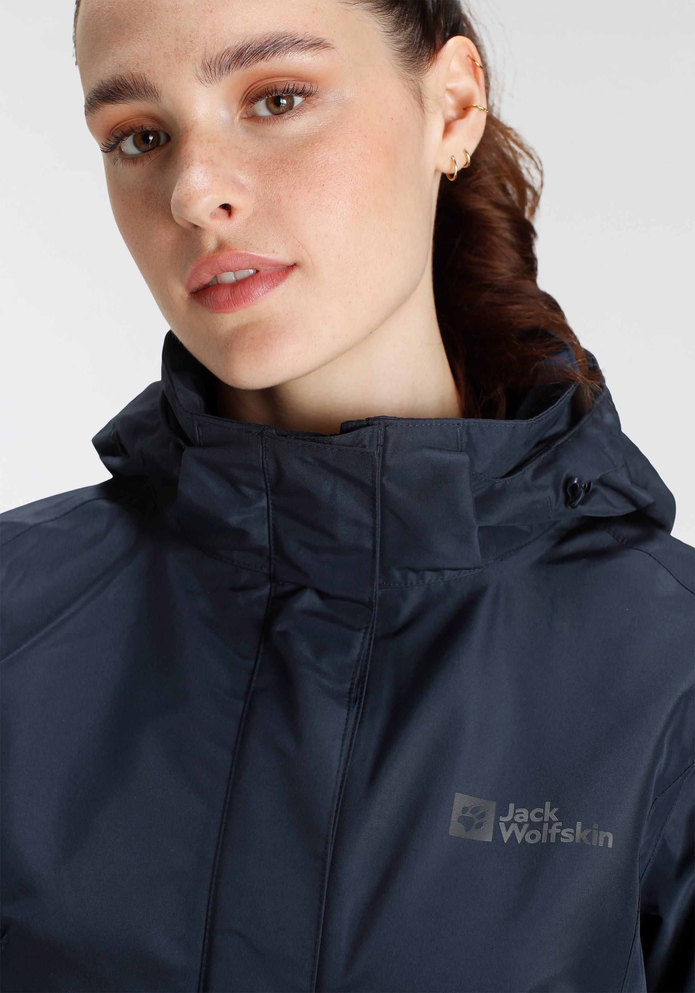 Jack Wolfskin Funktionsjacke »TOCORA JACKET WOMEN«, mit Kapuze, Wasserdicht & Winddicht & Atmungsaktiv