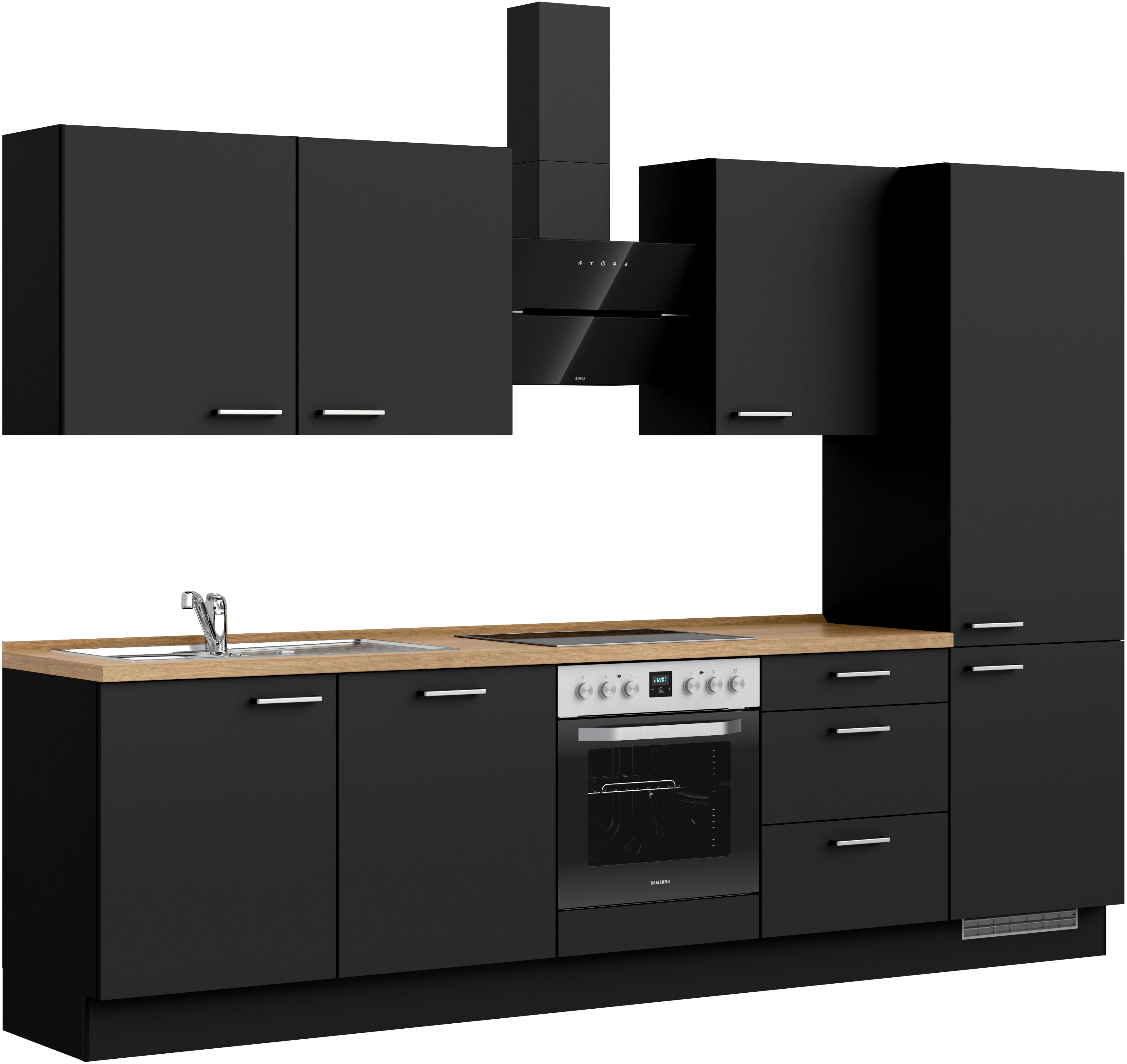 Thumbnail - nobilia Küchenzeile ""Touch II"" vormontiert, Ausrichtung wählbar, Breite 300 cm, wahlw. mit E-Geräten