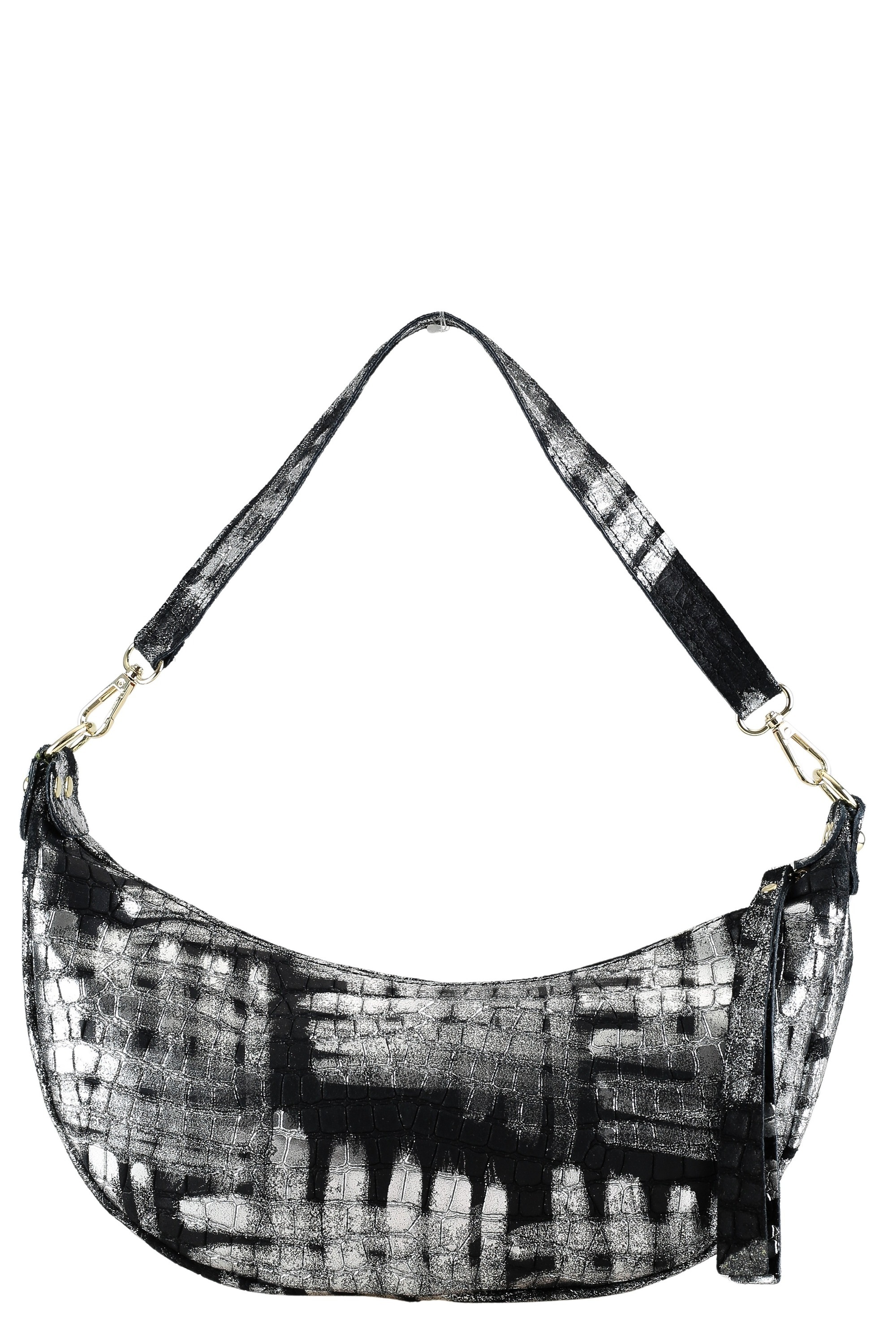 COLLEZIONE ALESSANDRO Schultertasche »Silbermond«, elegant-luxuriöse Tasche mit silber-Finish