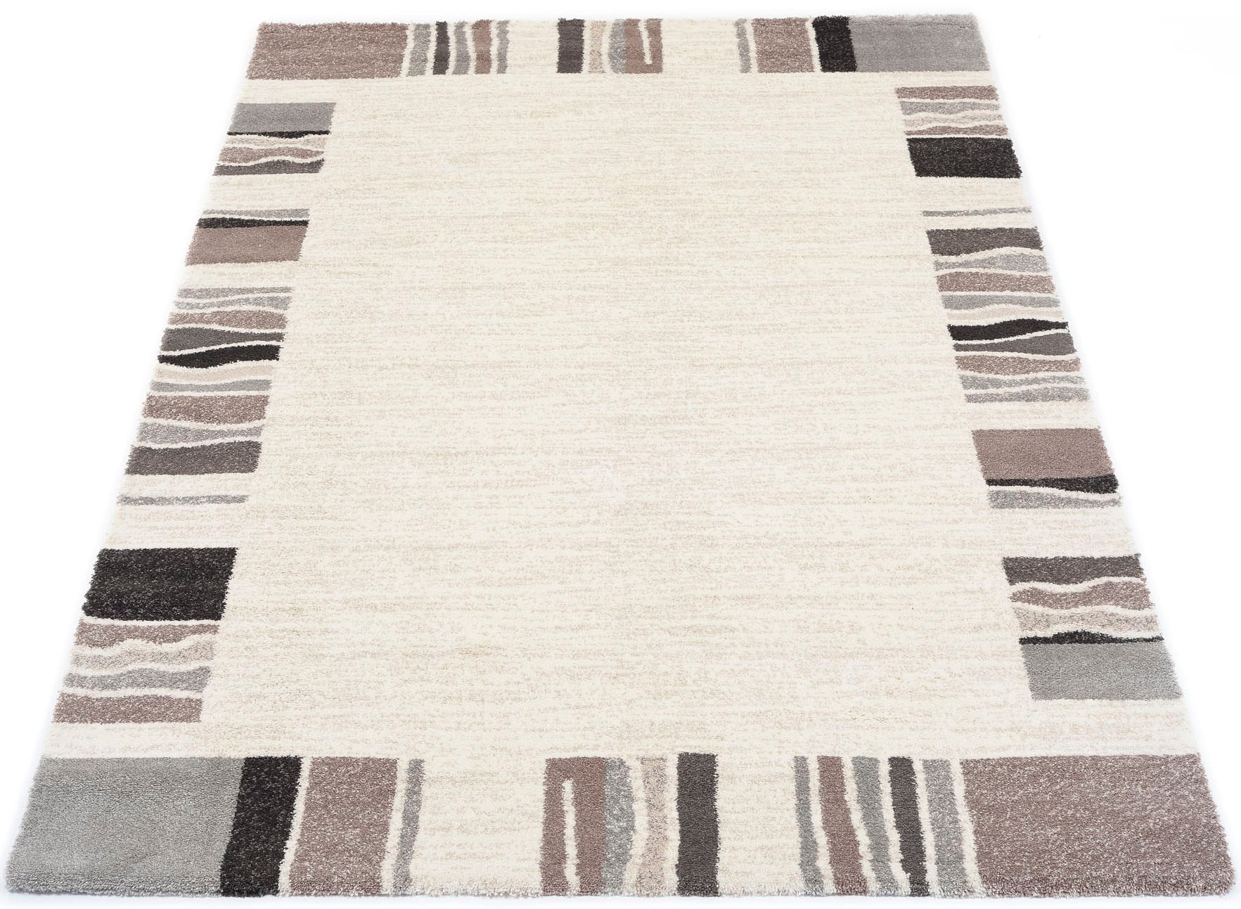 Teppich OCI DIE TEPPICHMARKE "LEXA DIDI", grau (grau, beige), B:200cm H:20mm L:290cm, Polyester, Teppiche, Teppich, besonders weich durch Microfaser, Wohnzimmer