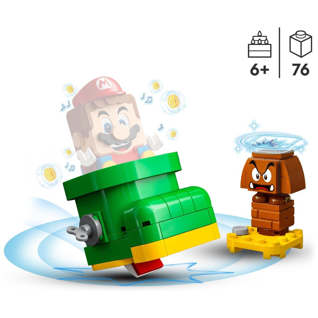LEGO® Konstruktionsspielsteine »Gumbas Schuh – Erweiterungsset (71404), LEGO® Super Mario«, (76 St.)