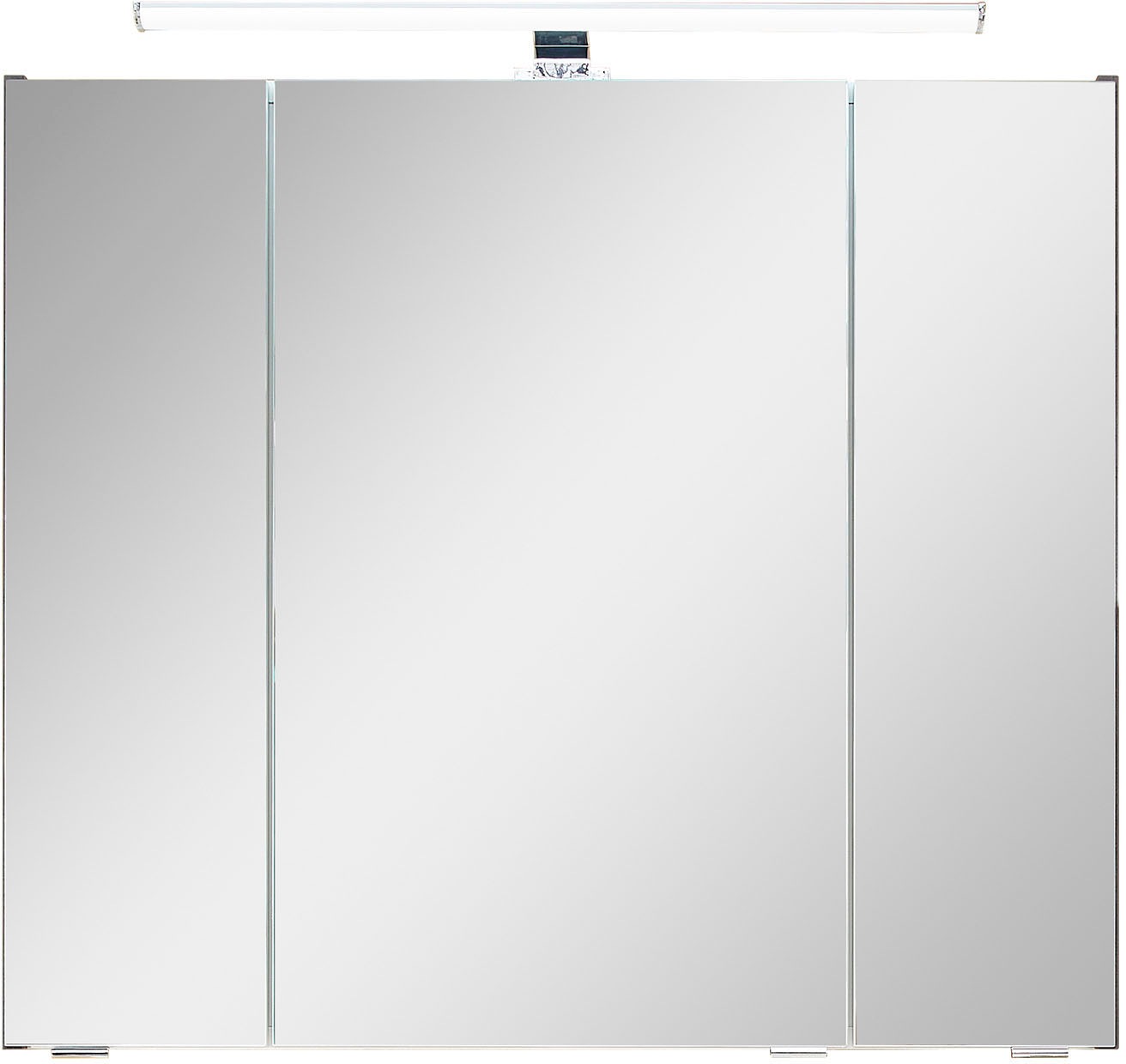 Saphir Badmöbel-Set »Quickset 945 3-teilig, Keramik-Waschtisch mit LED-Spiegelschrank«, (4 St.), Midischrank, 7 Türen, 3 Schubladen, 8 Einlegeböden, inkl. Türdämpfer