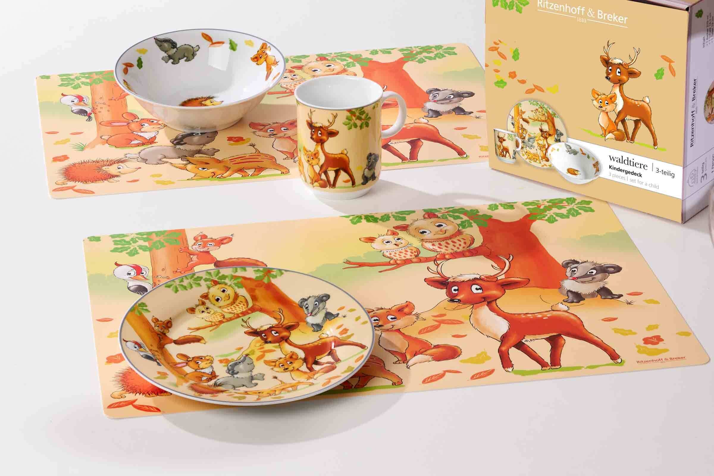 Ritzenhoff & Breker Platzset "Platzset Waldtiere 30 x 45 cm bunt" günstig online kaufen