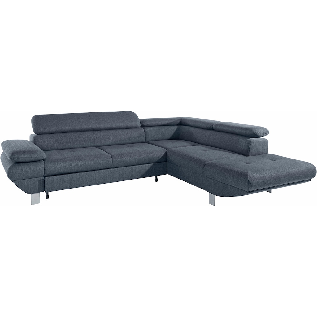 exxpo - sofa fashion Ecksofa »Vinci, L-Form«, wahlweise mit Bettfunktion