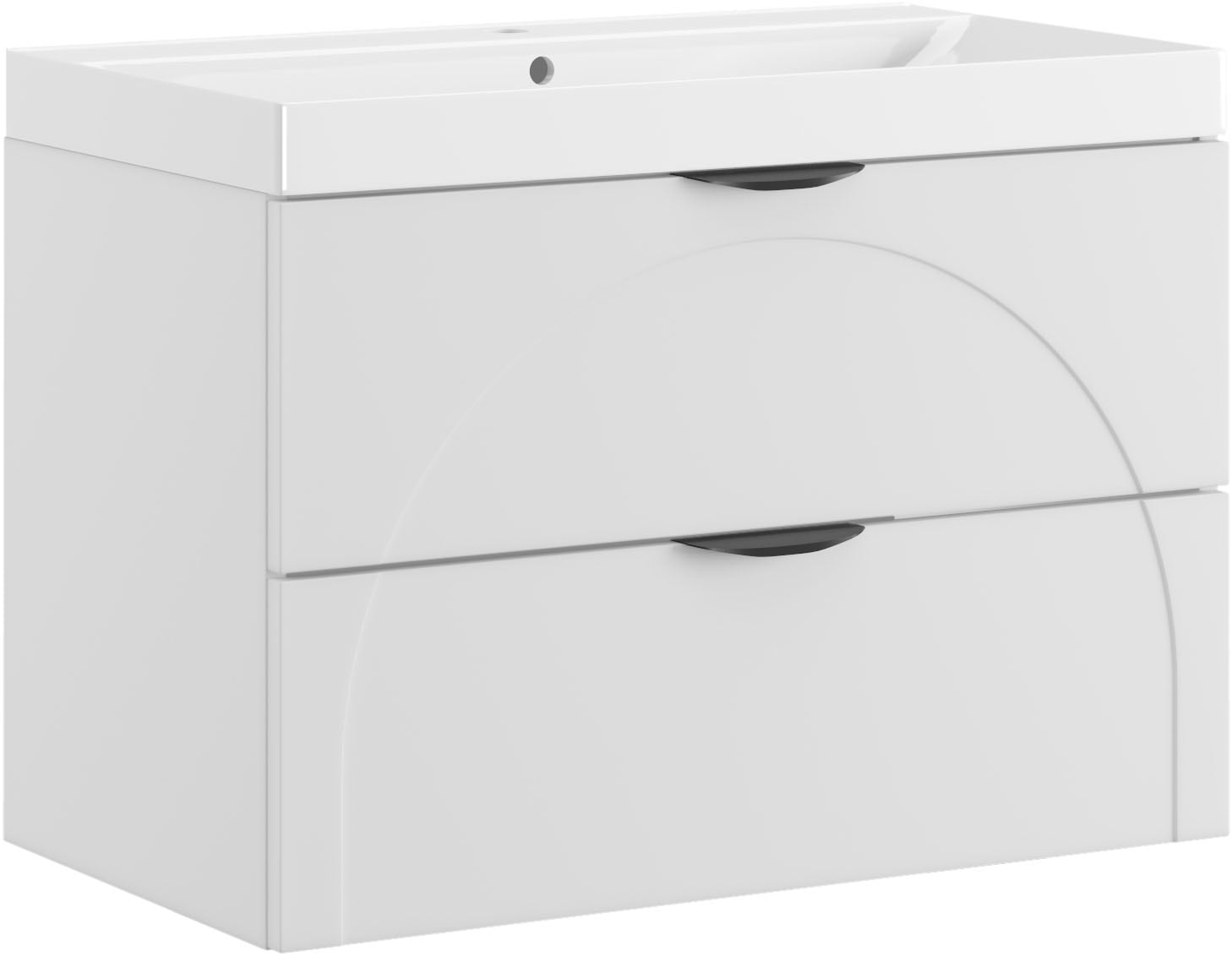 welltime Waschtisch "FLOW CIRCLE mit Waschbecken, Breite 60 oder 80cm, mode günstig online kaufen