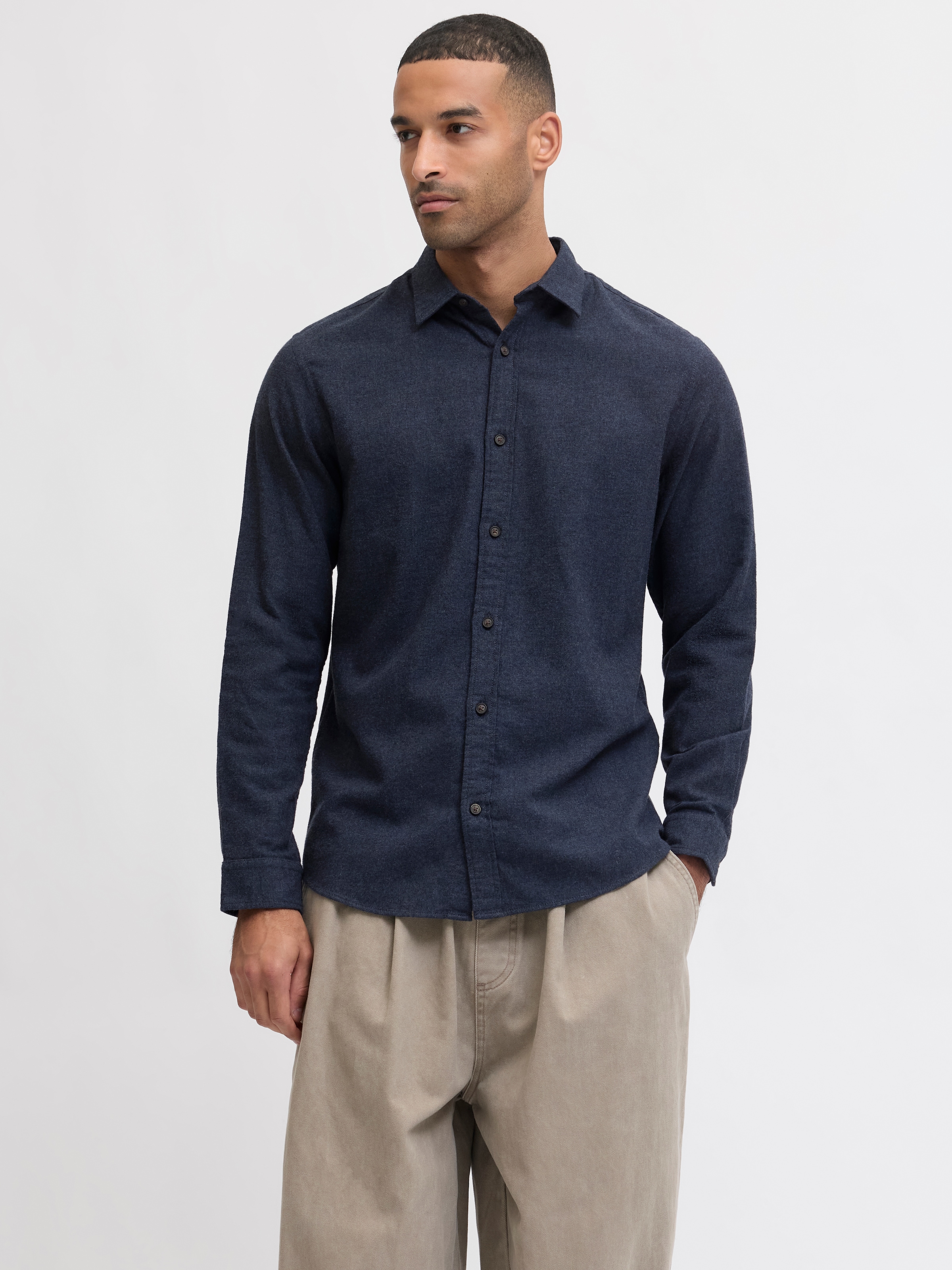 Jack & Jones Langarmhemd »JJECLASSIC MELANGE SHIRT L/S NOOS«