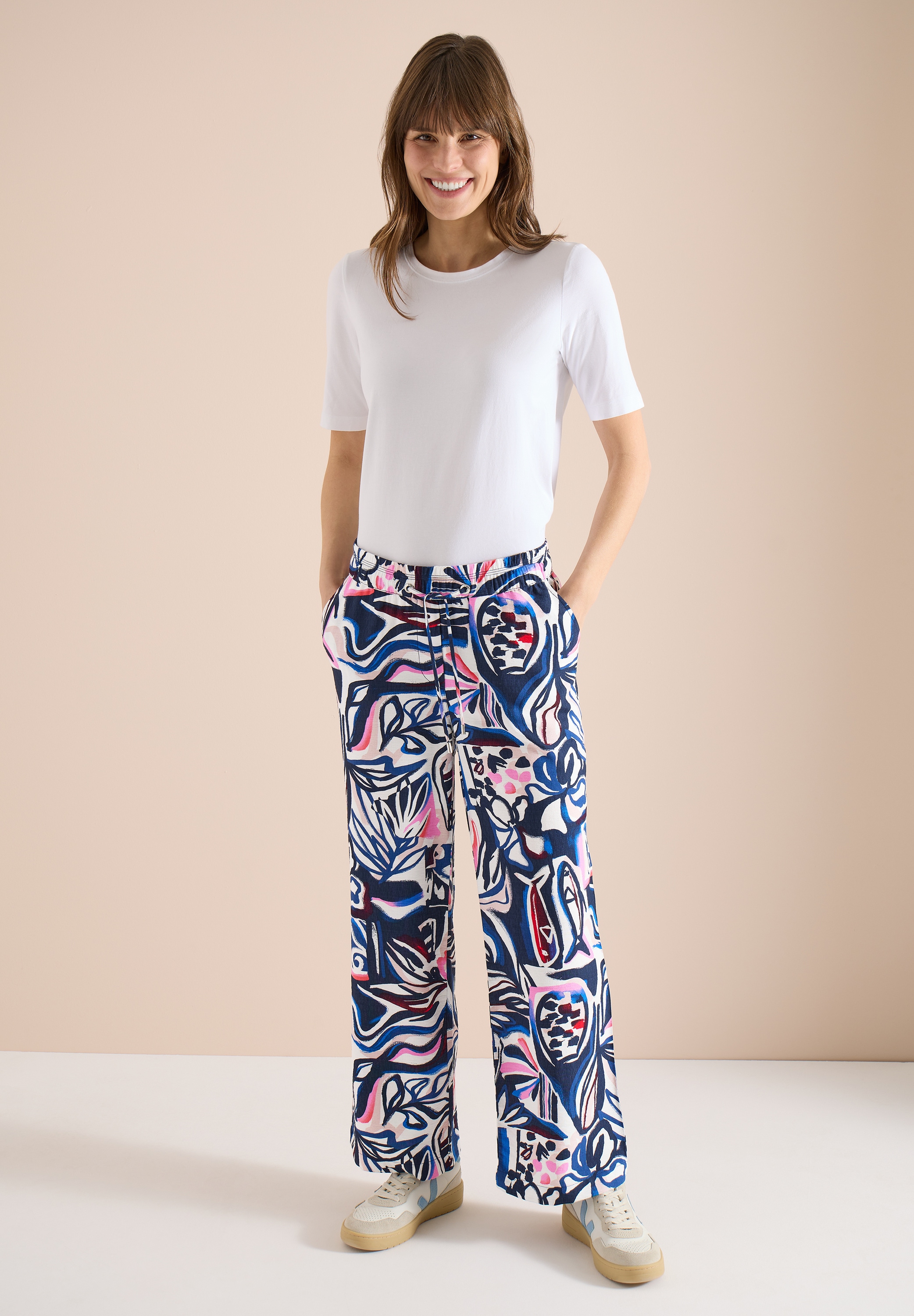 Cecil Stoffhose  mit Print-Details