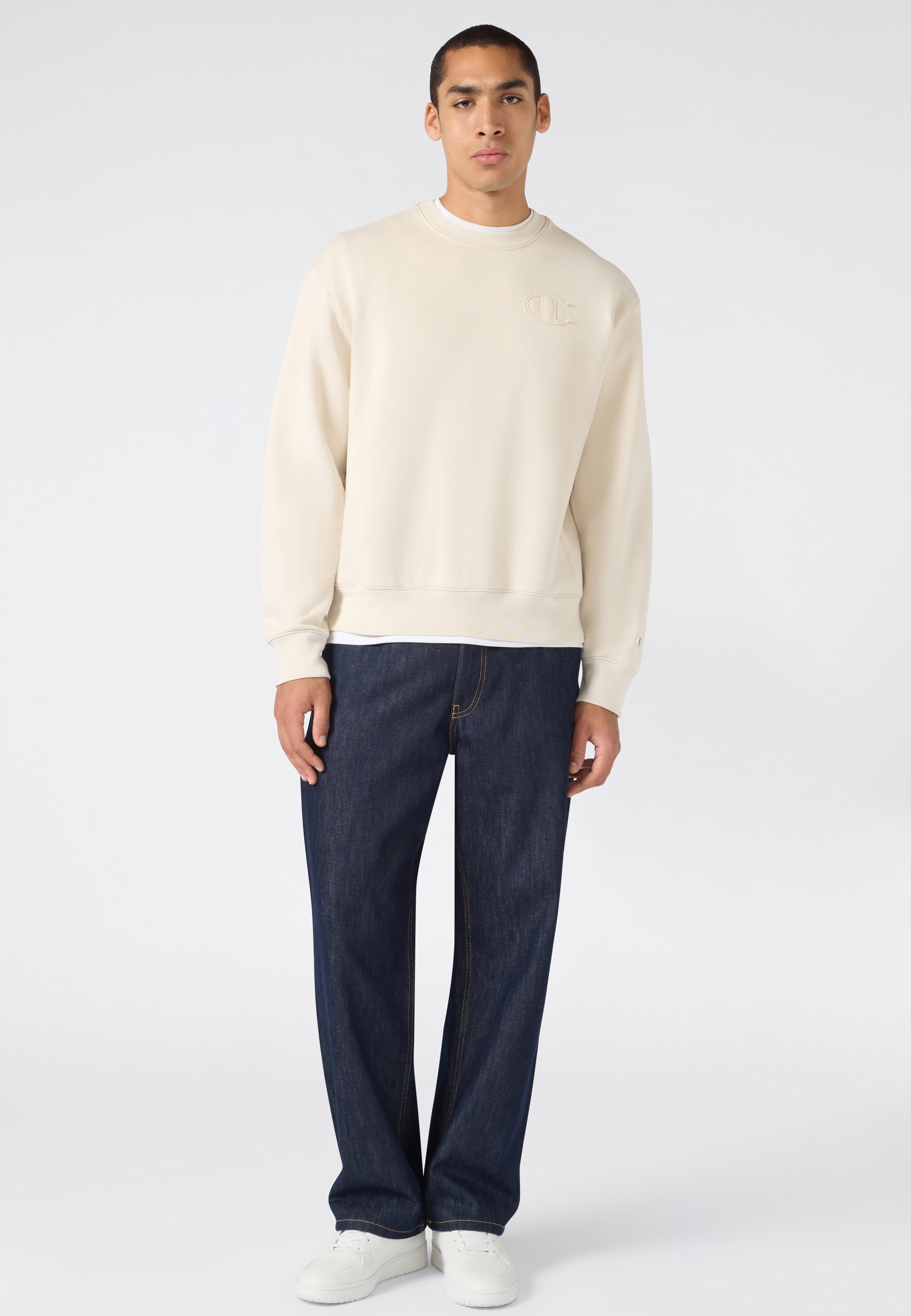 Champion Sweatshirt »SPORTWEAR CREWNECK Relax Fit Washed«, mit sportlichem Stil, aus Baumwolle und Polyester, Relax Fit
