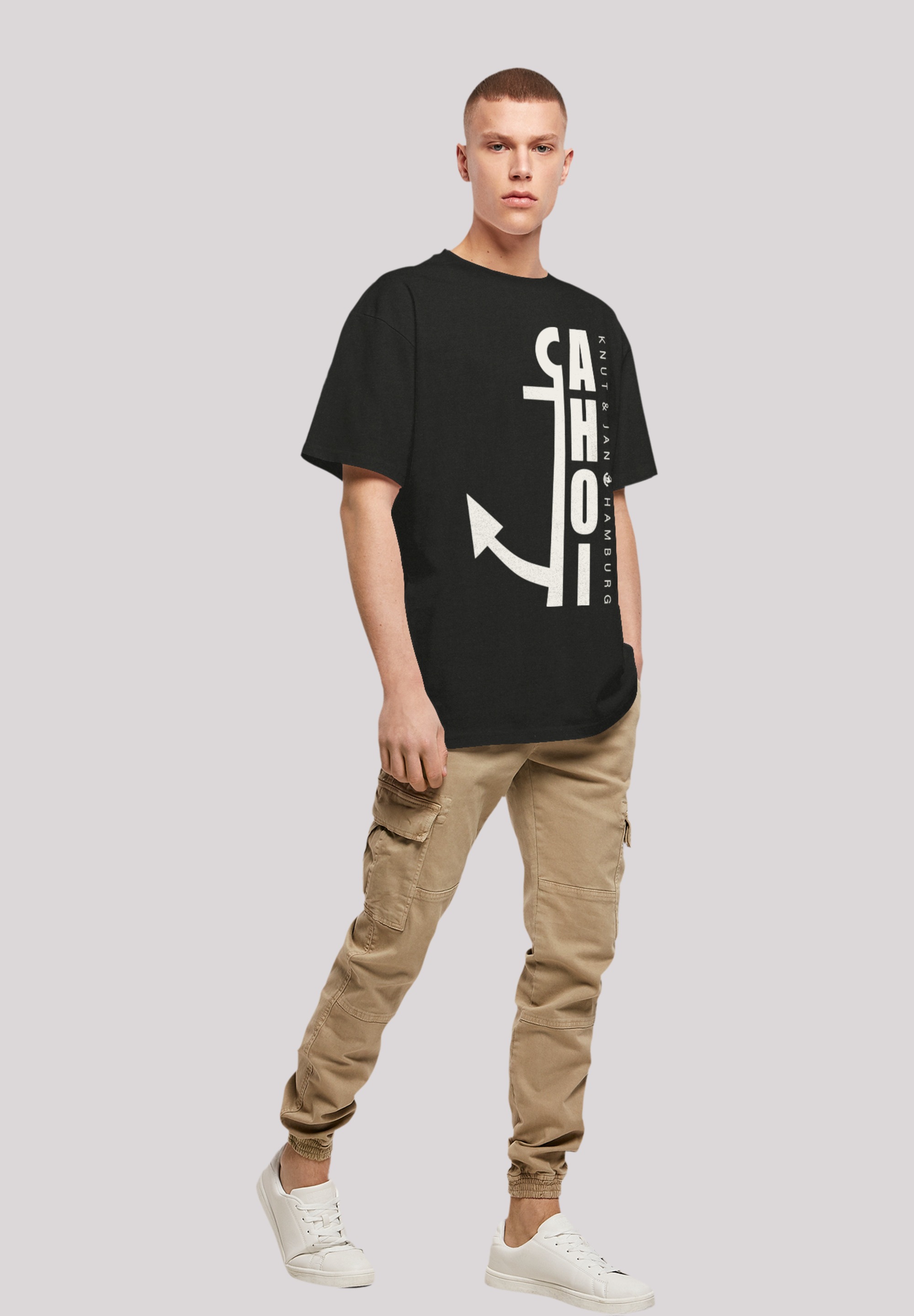 F4NT4STIC T-Shirt »Ahoi Anker Knut & Jan Hamburg«, Print