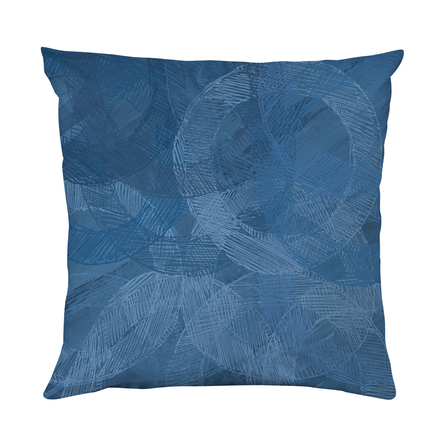 queence Dekokissen "Blaues Wasser" Beidseitig bedruckte Kissenhülle, Kissen 40x40cm, inkl. Reißverschluss