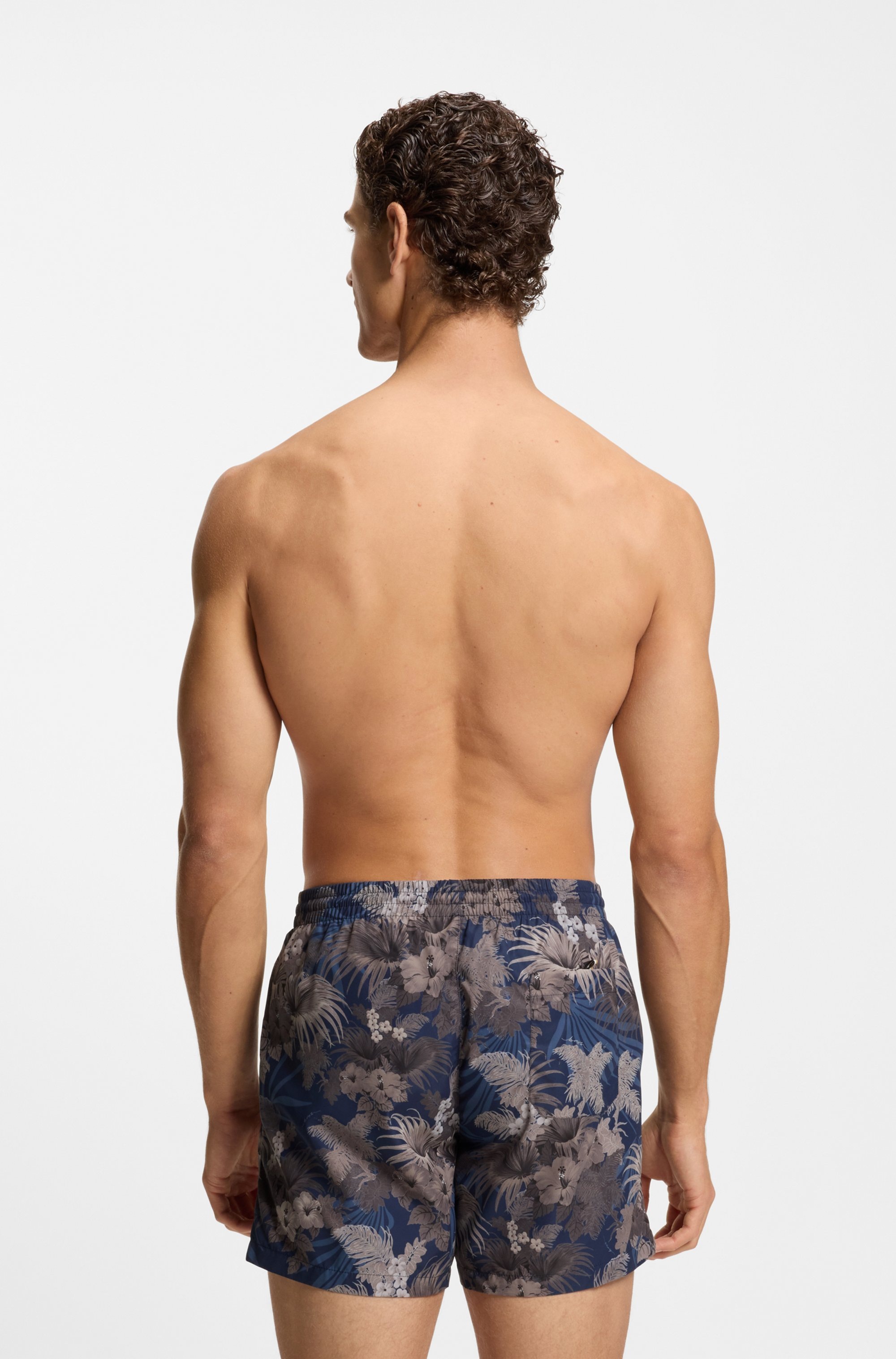BOSS Badeshorts "Piranha" mit buntem Alloverdruck günstig online kaufen