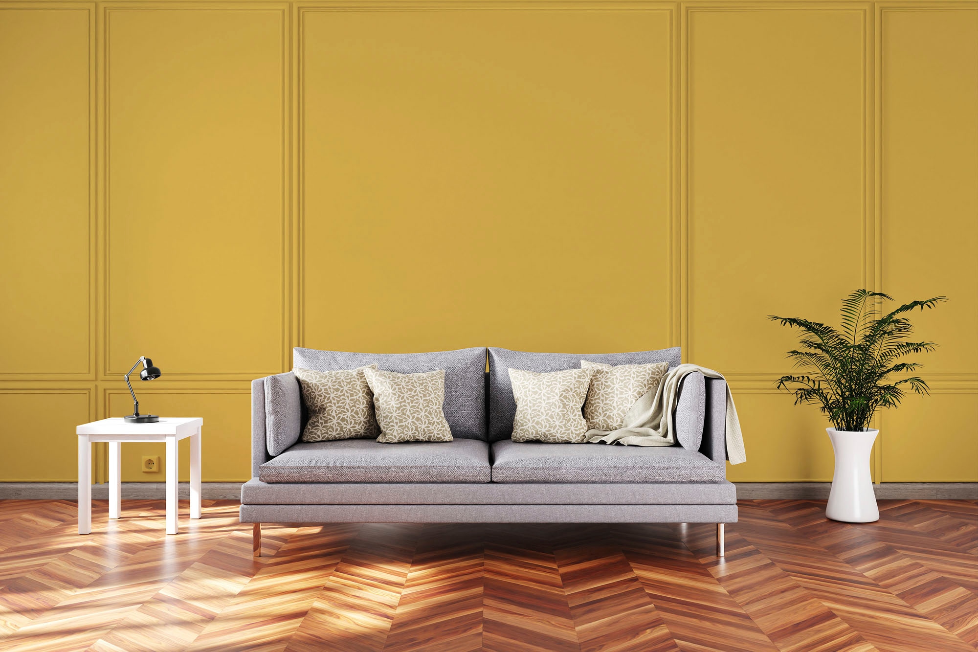 A.S. Création Wandfarbe »Premium Innenwandfarbe PURO Tuchmatt sunny yellow« ideal für Wohnzimmer, Schlafzimmer, Flur und Küche, Farbwelt Gelb