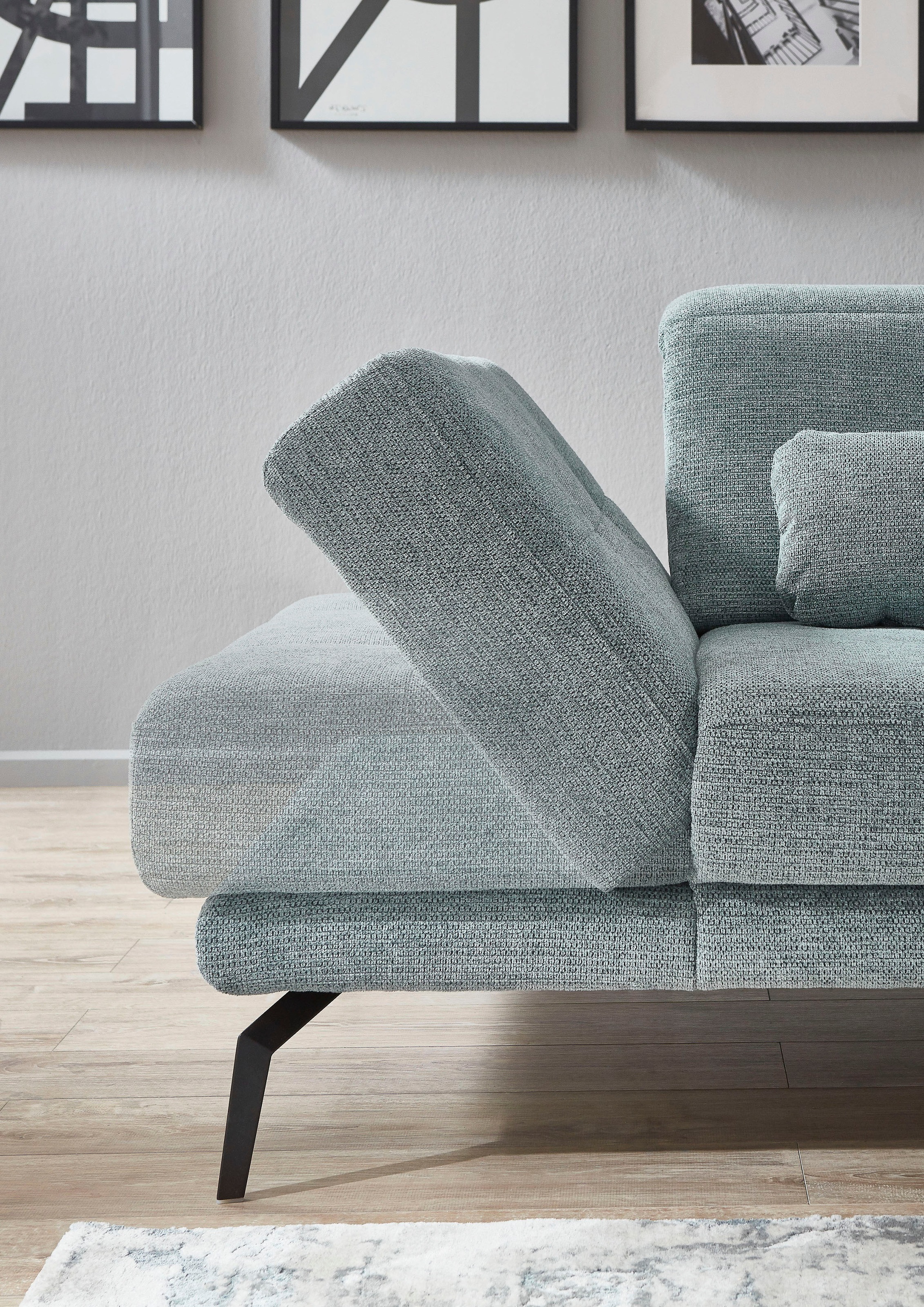Die PlanBar Ecksofa »MP-IN20126 L-Form mit Kaltschaum-Polsterung«, mit Kopfteilverstellung, optional Sitztiefen- & Armteilverstellung