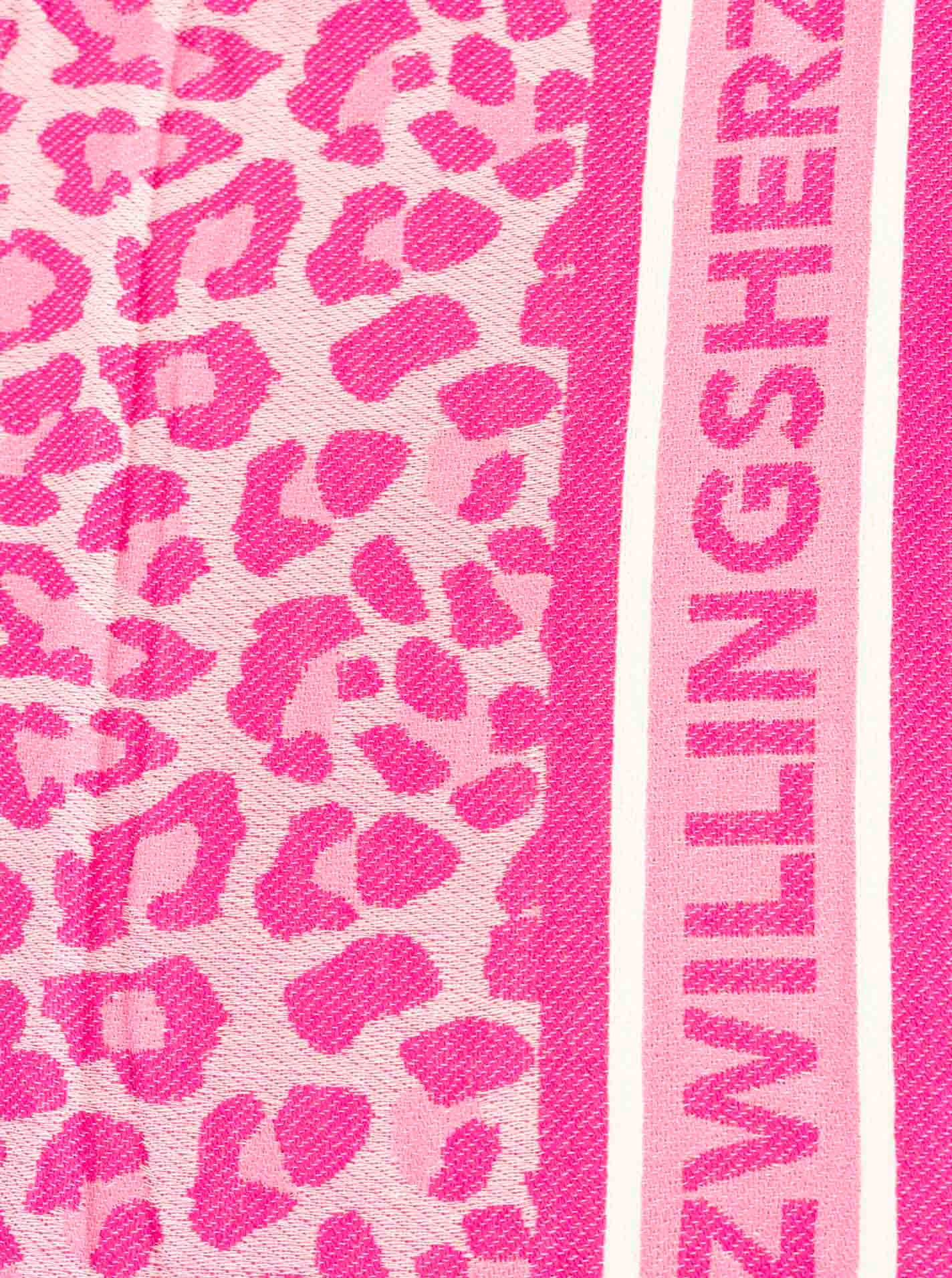Zwillingsherz Schal »"Leo Allover"« Leo Muster, Zwillingsherz Schriftzug, Fransenabschluss, Wollanteil