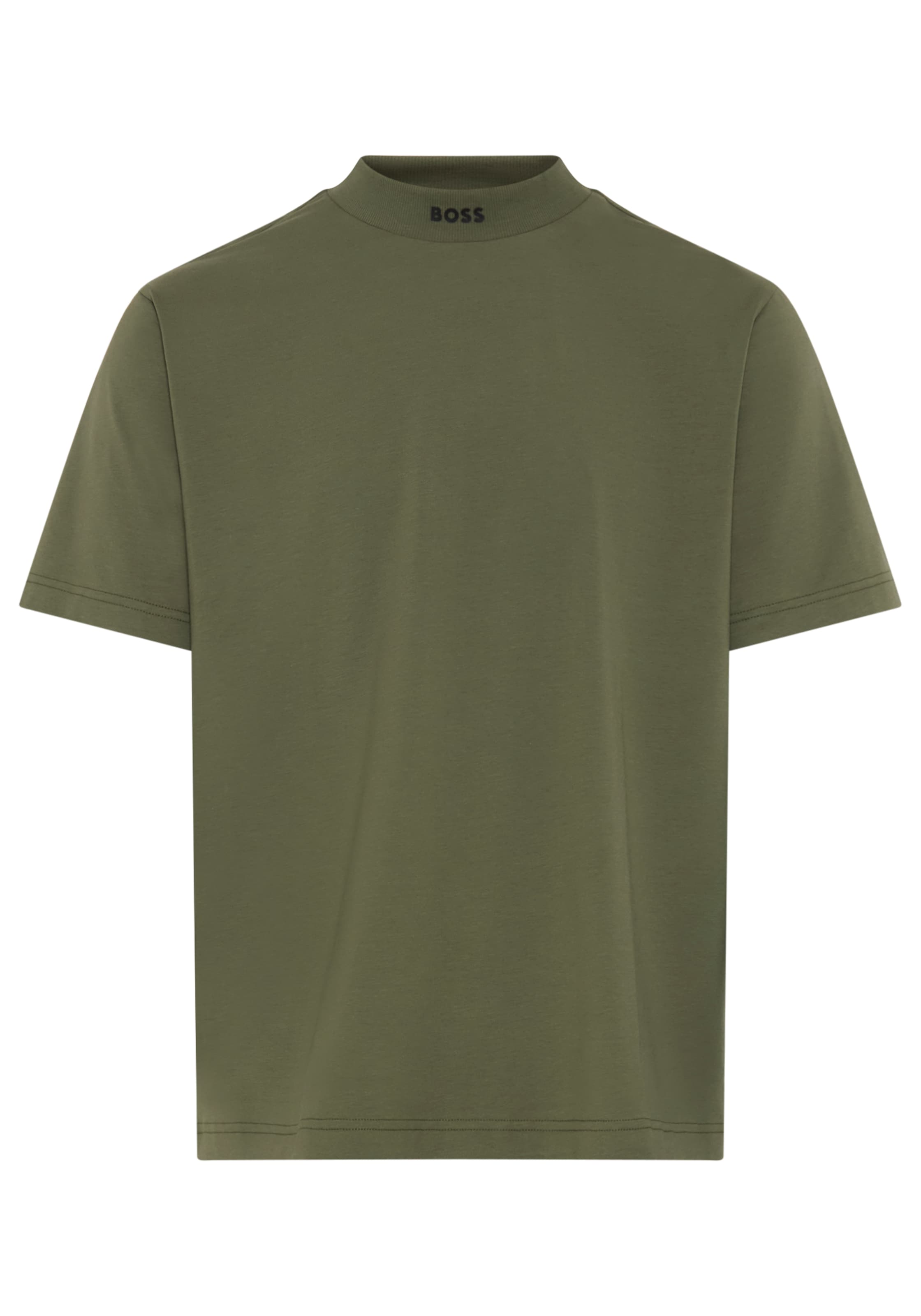 BOSS GREEN T-Shirt »Tee Collar Relaxed Fit« Stretch Jersey Baumwolle, Logo Centered, Rundhals