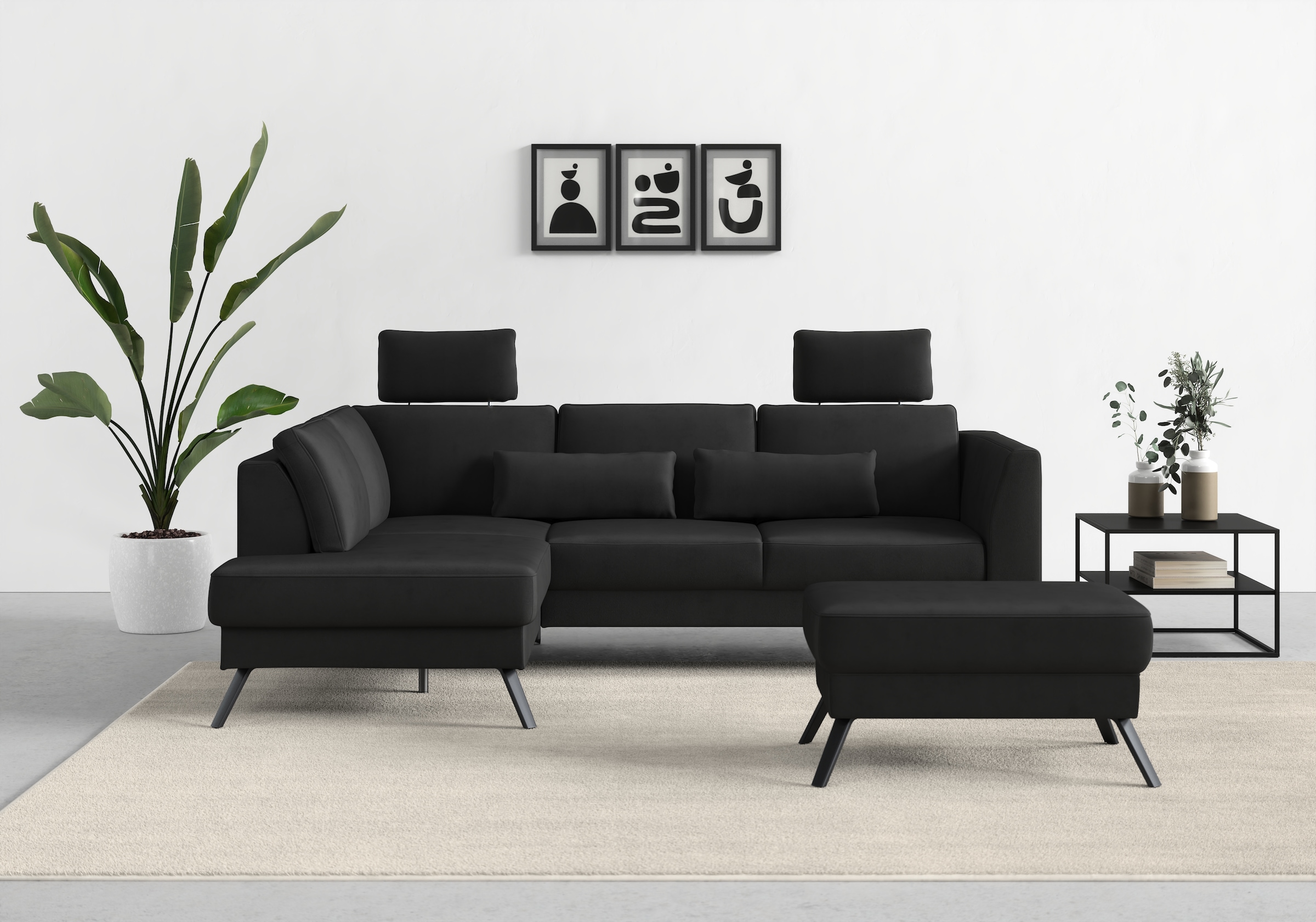 sit&more Ecksofa "Lindholm L-Form", mit Sitztiefenverstellung und Federkern günstig online kaufen