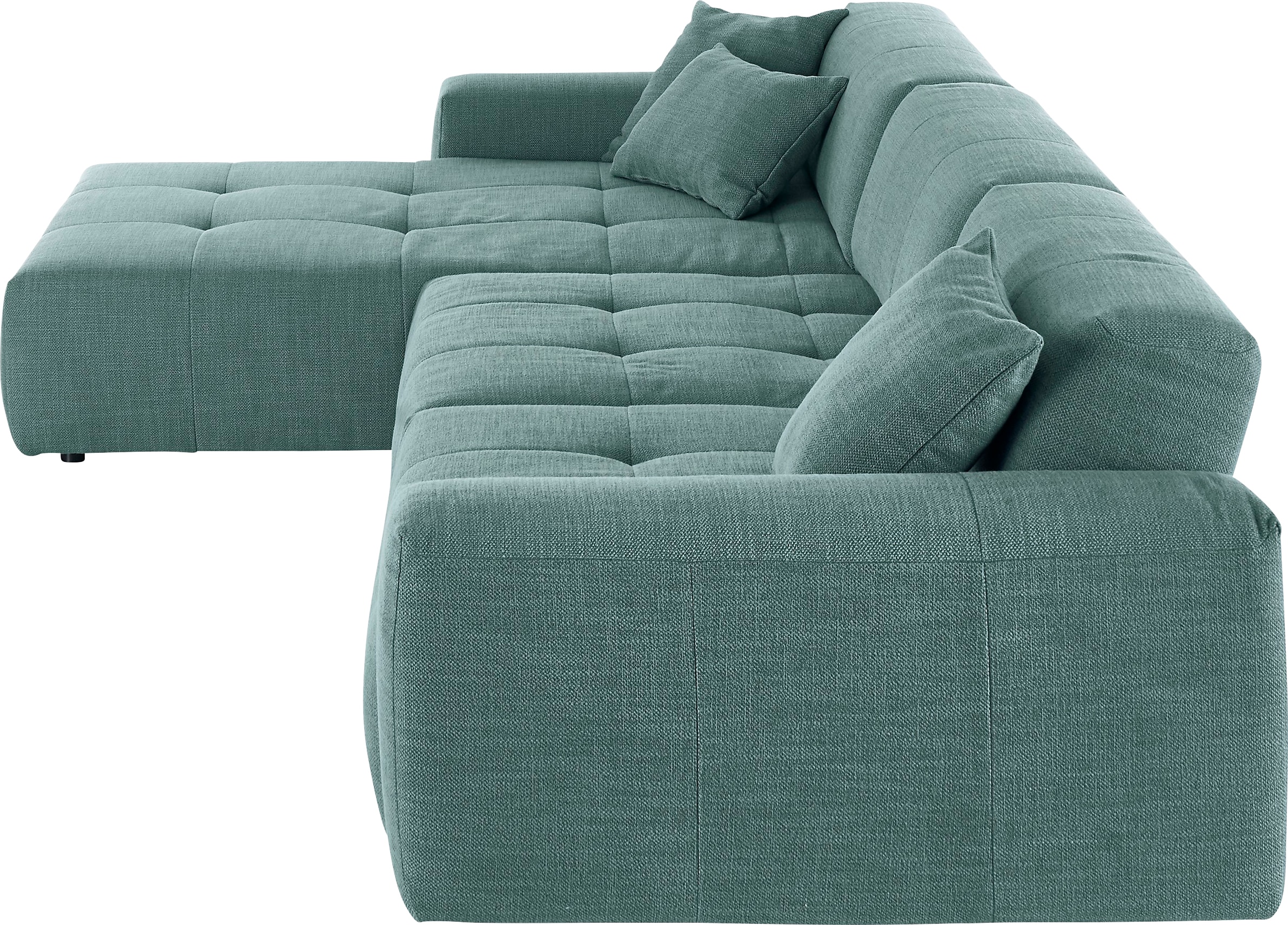 3C Candy Ecksofa »Yoshy mit Komfortfunktionen, modern und bequem, L-Form«, Zwei verschiedene Sitztiefen durch verstellbare Rückenlehne