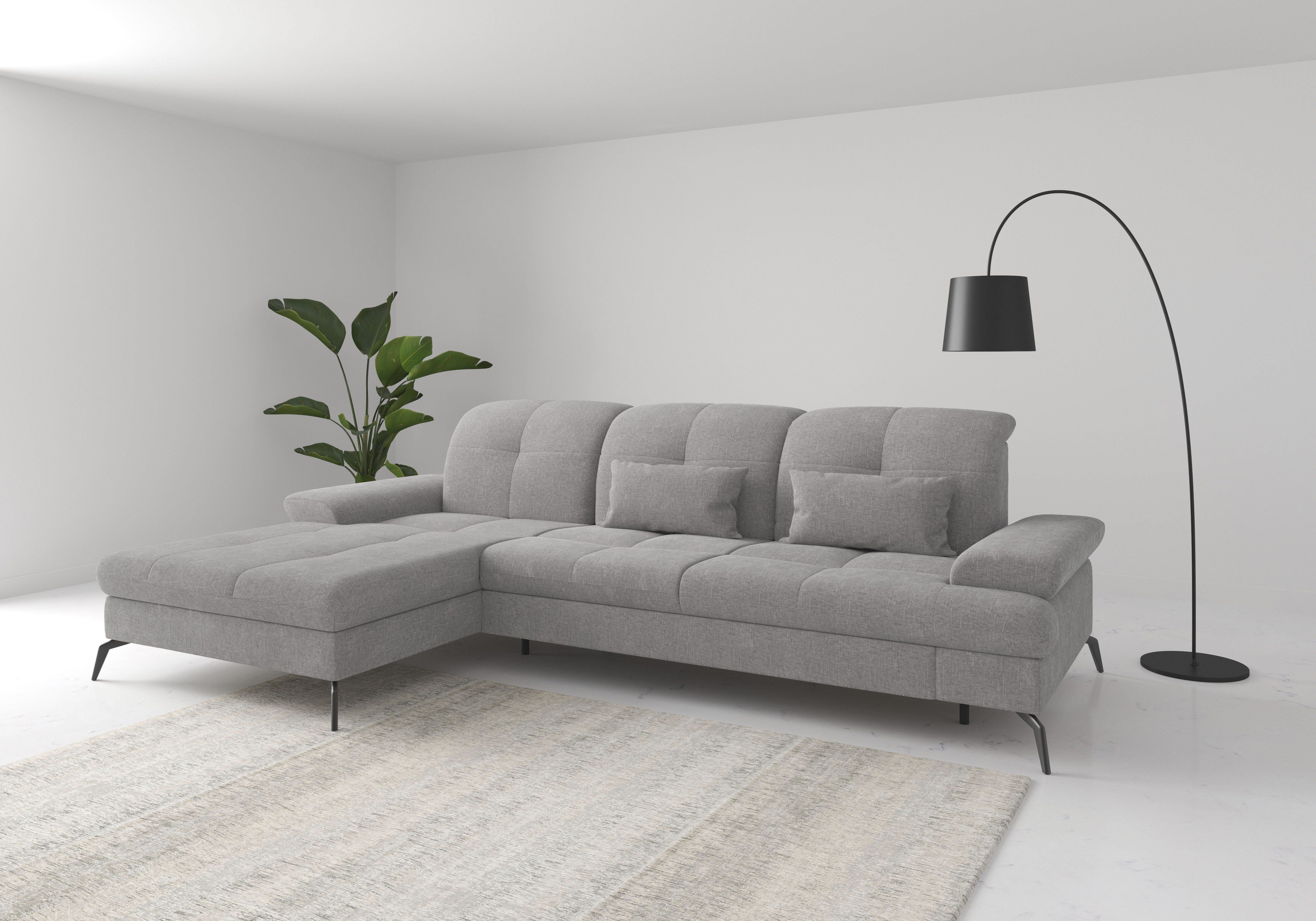 sit&more Ecksofa "Amica, L-Form, inkl. Sitztiefenverstellung & Armteilverstellung" wahlweise mit Schlaffunktion, Bettkasten und Kopfteilverstellung