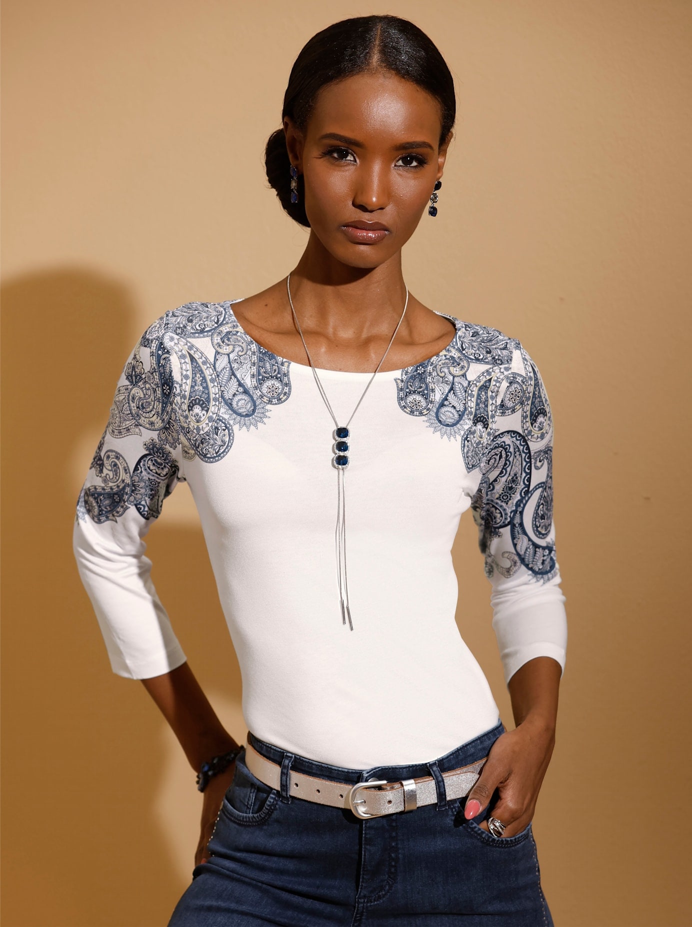 creation L 3/4-Arm-Shirt "Shirt" 1 Stk. tlg. günstig online kaufen